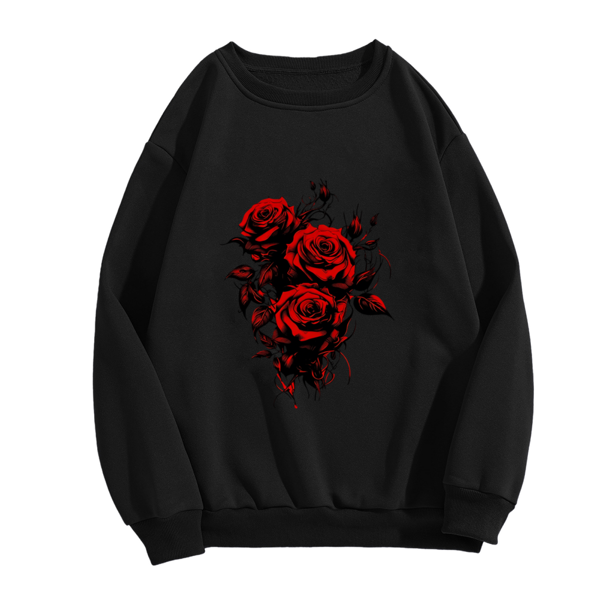 Dark Art Red Rose Bouquet Crewneck Sweatshirt