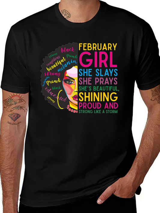 February Girl Black Pride Graphic Tee