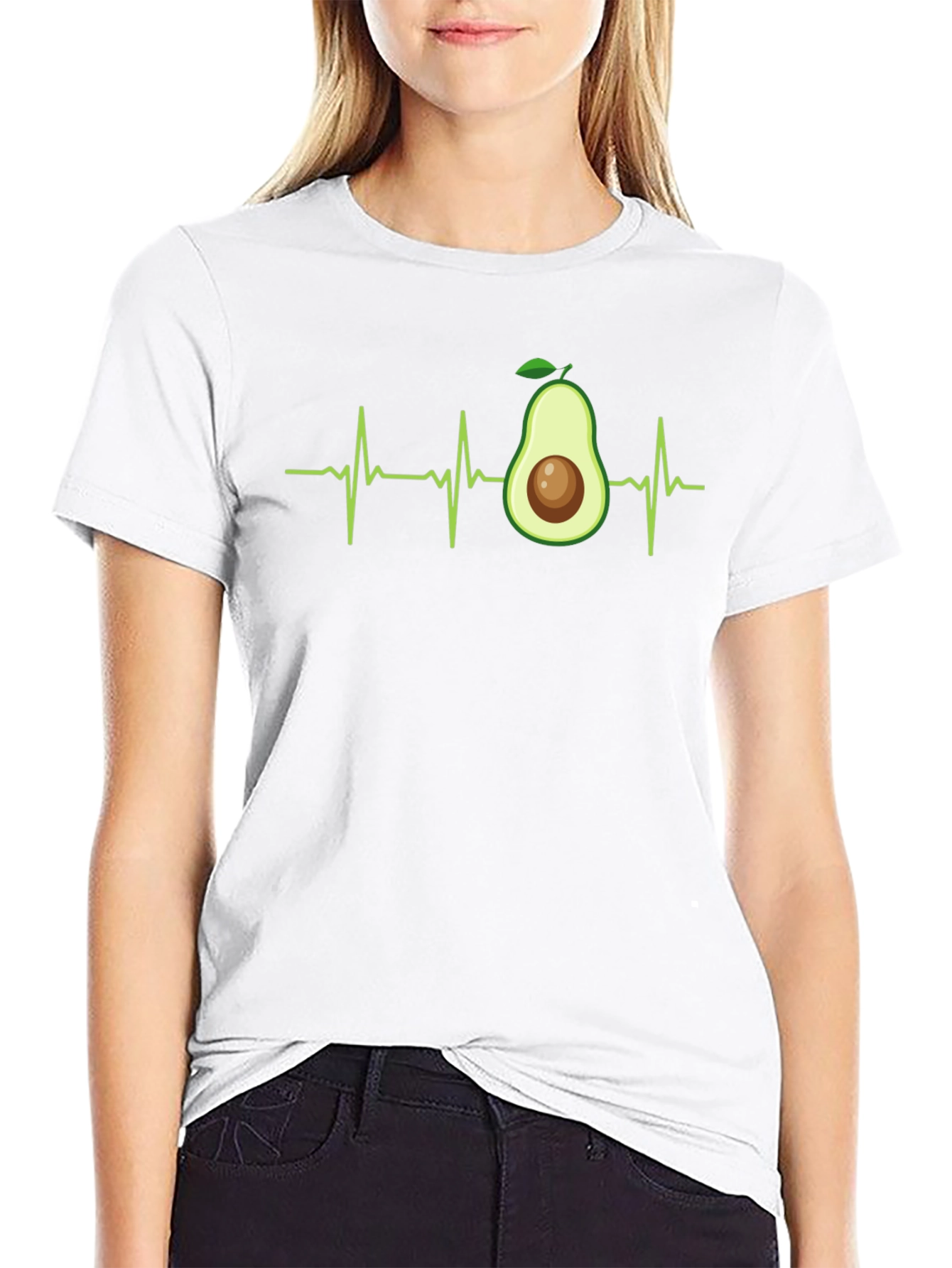 Avocado Heartbeat T-Shirt - Vegan Life