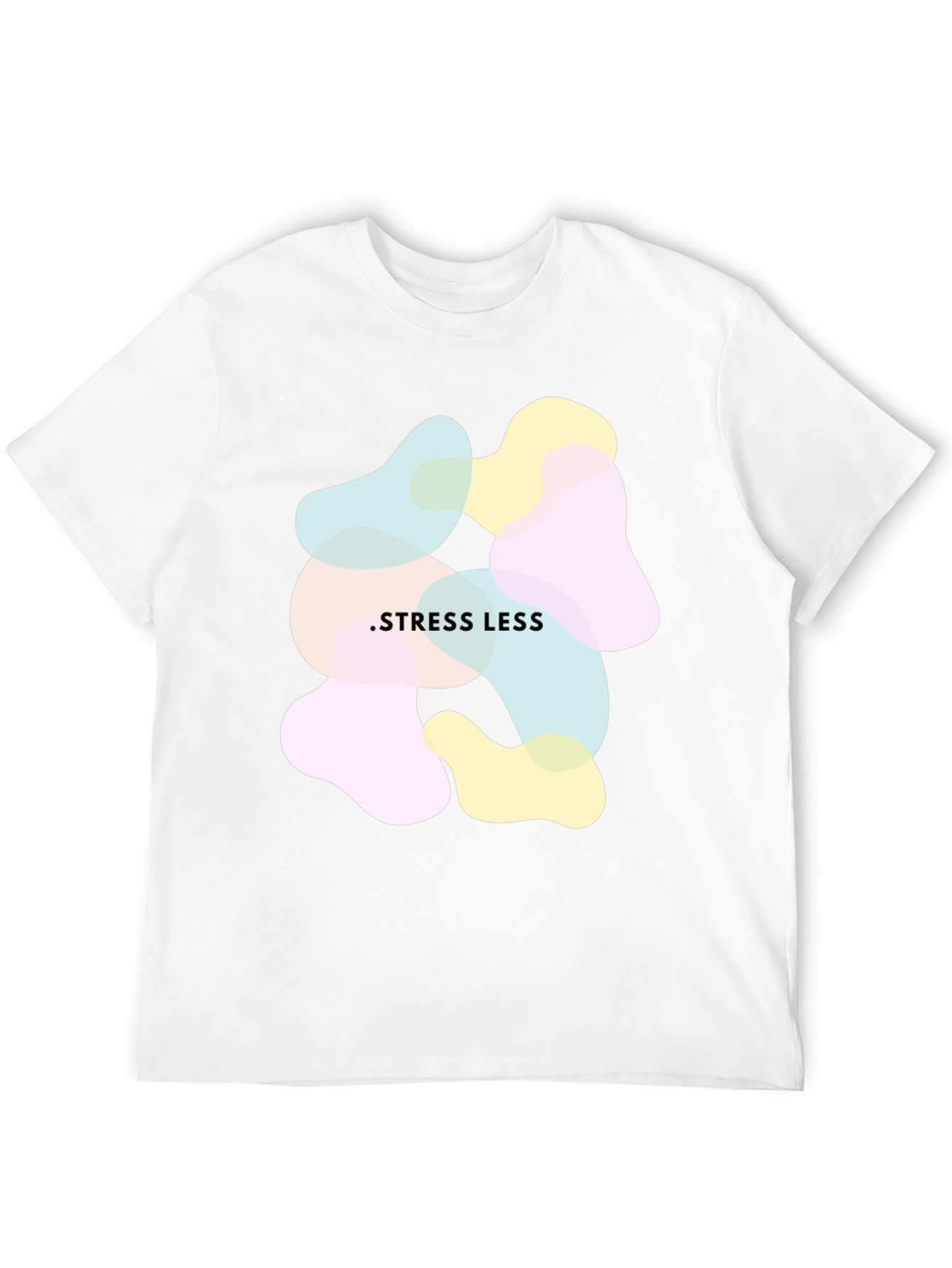 Stress Less Graphic Tee - Relaxed Fit Black T-Shirt
