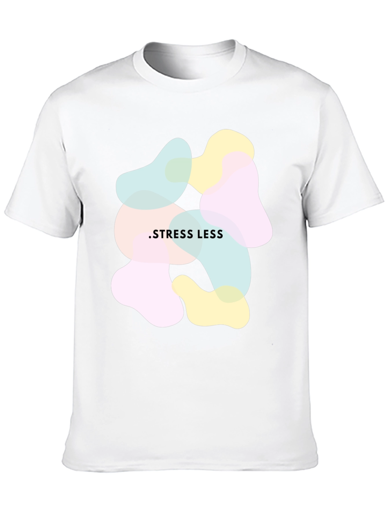Stress Less Graphic Tee - Relaxed Fit Black T-Shirt