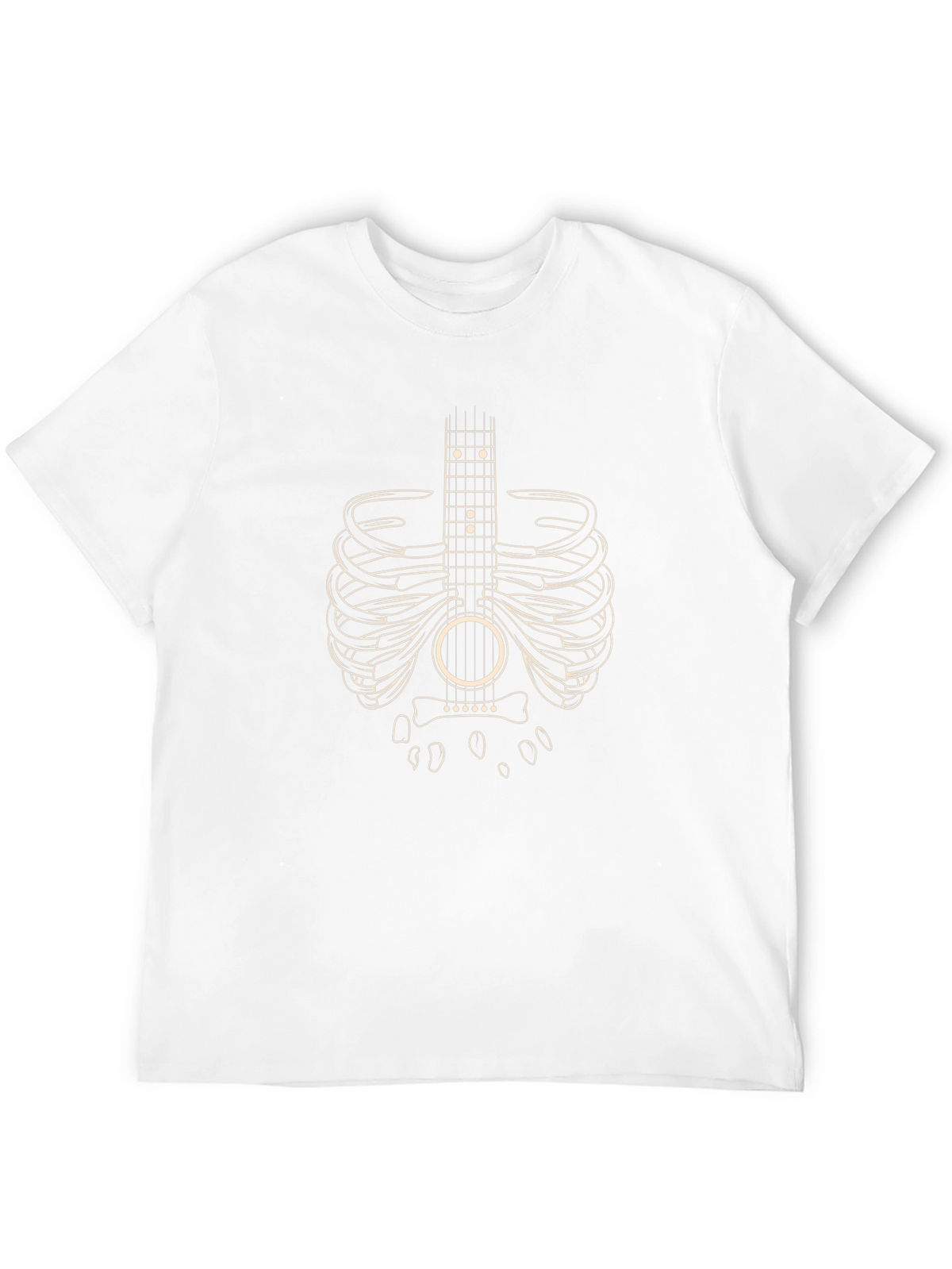 Guitar Rib Cage Graphic T-Shirt - Music Lover Tee