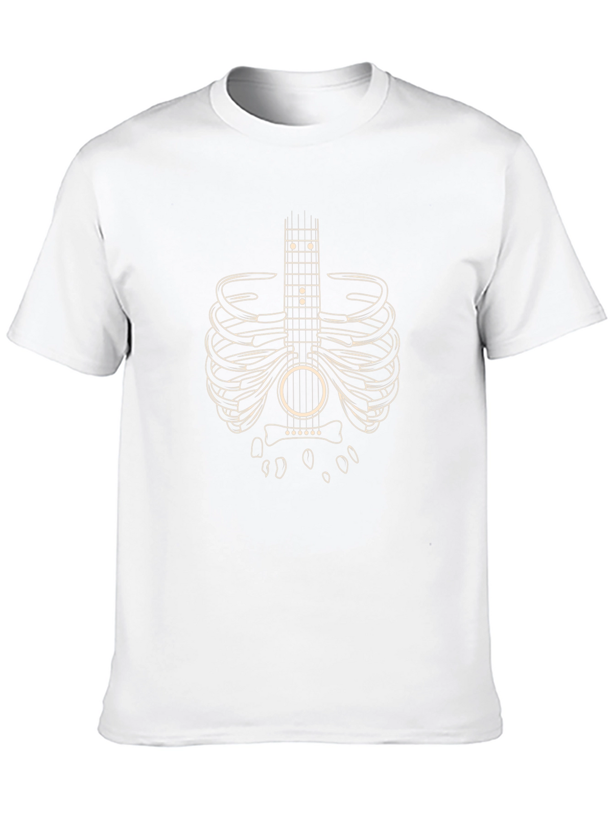 Guitar Rib Cage Graphic T-Shirt - Music Lover Tee