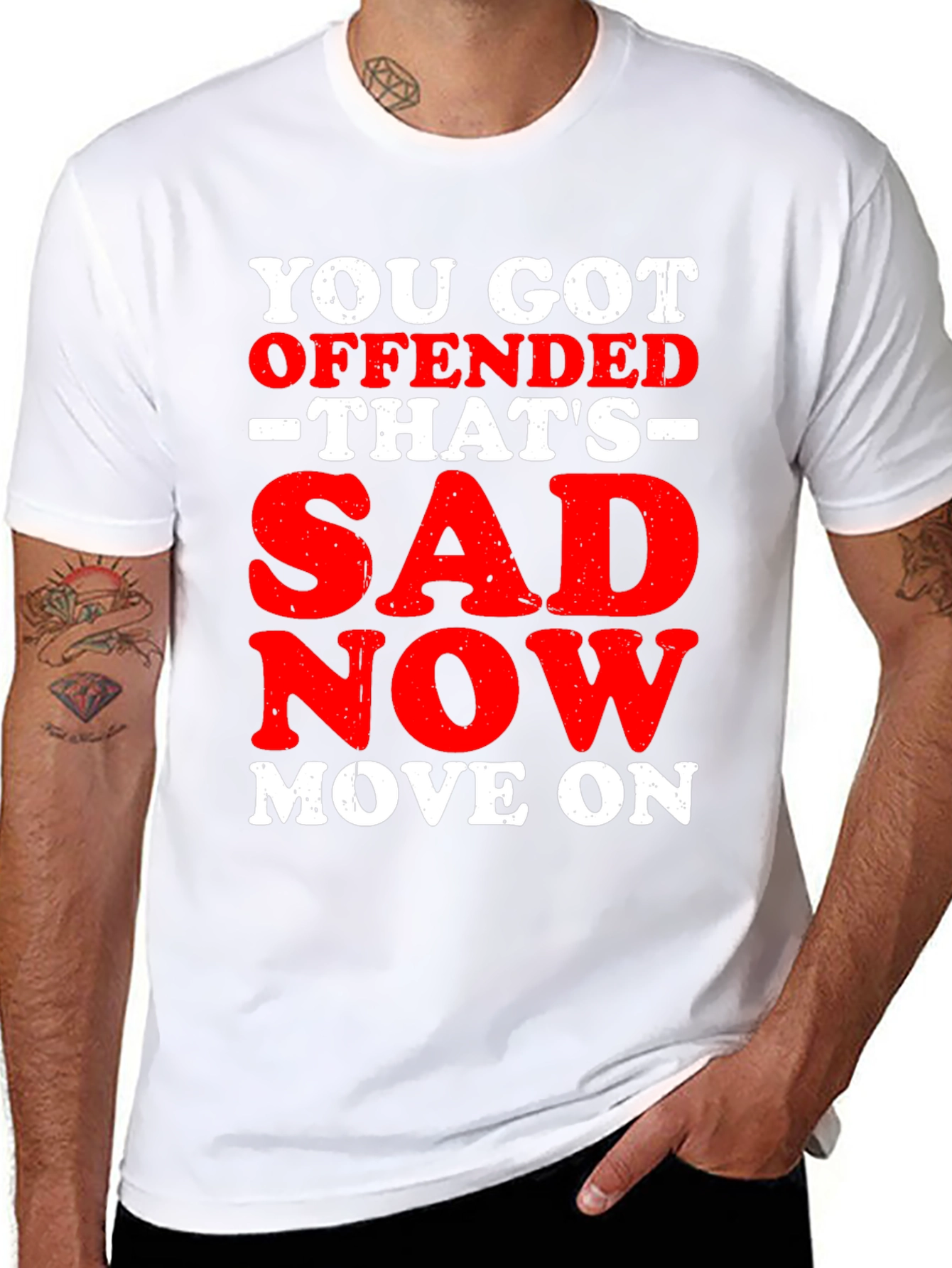 Offended? Thats Sad T-Shirt: Funny Slogan Tee