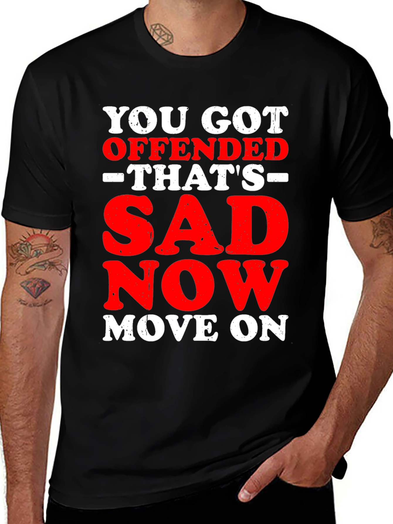 Offended? Thats Sad T-Shirt: Funny Slogan Tee
