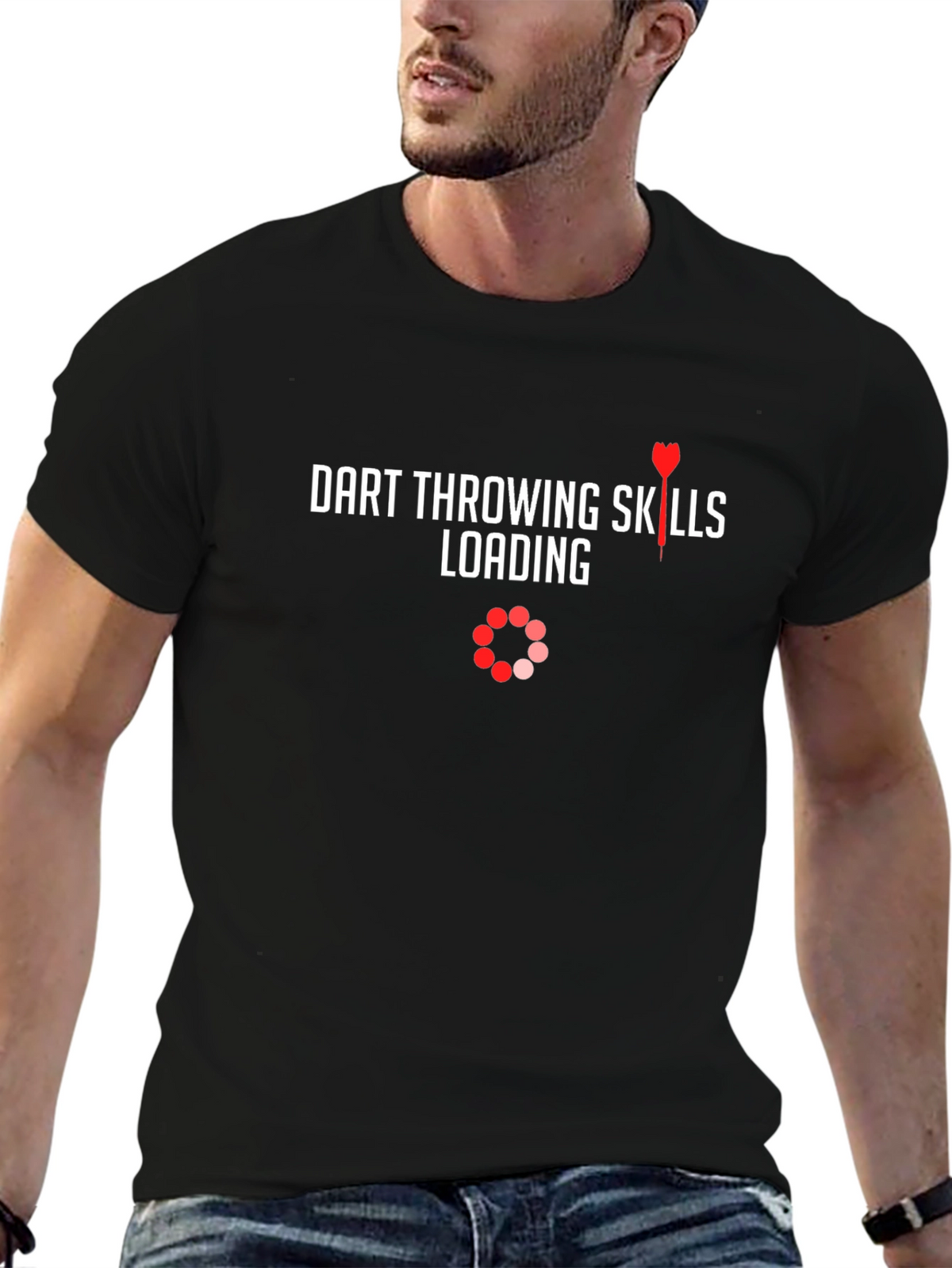 Dart Throwing Skills Loading T-Shirt - Black