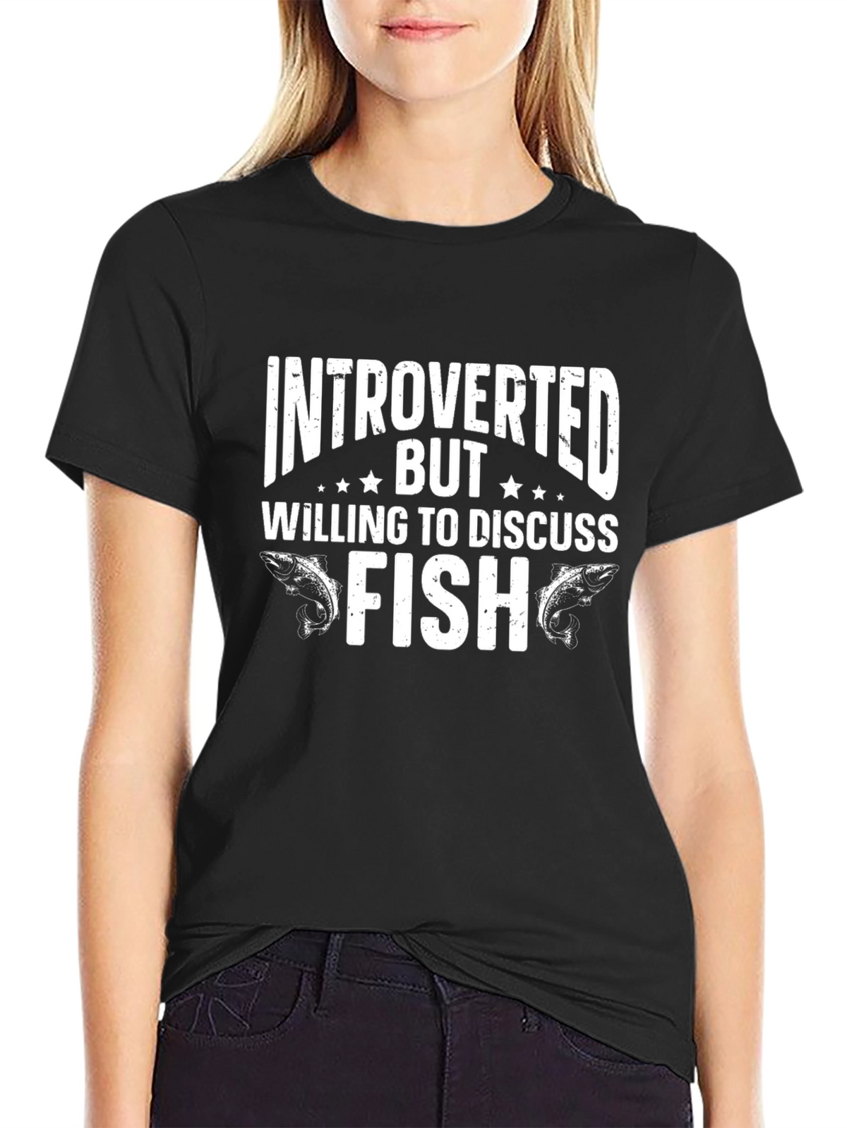 Introverted But Willing To Discuss Fish Graphic T-Shirt