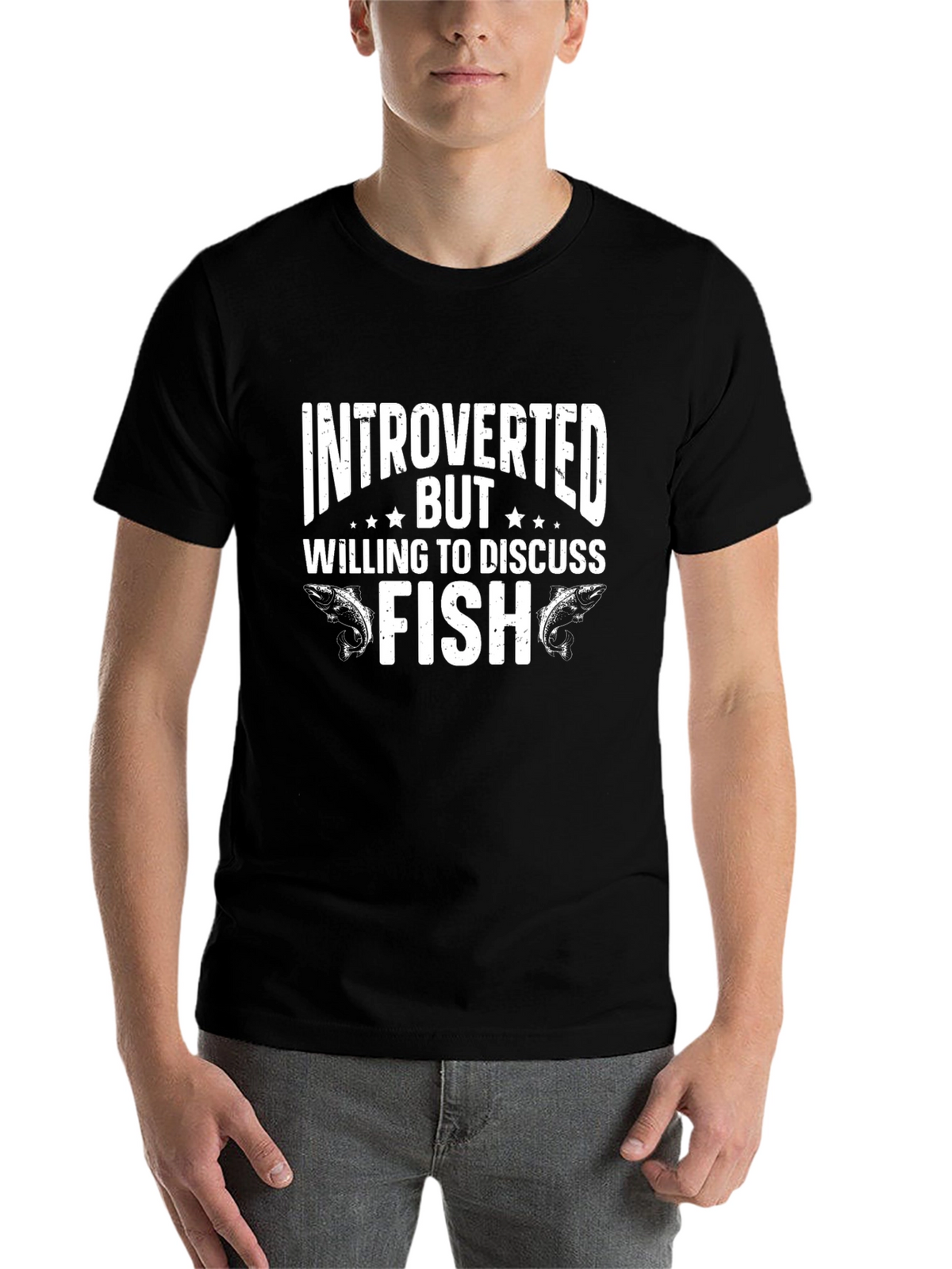 Introverted But Willing To Discuss Fish Graphic T-Shirt
