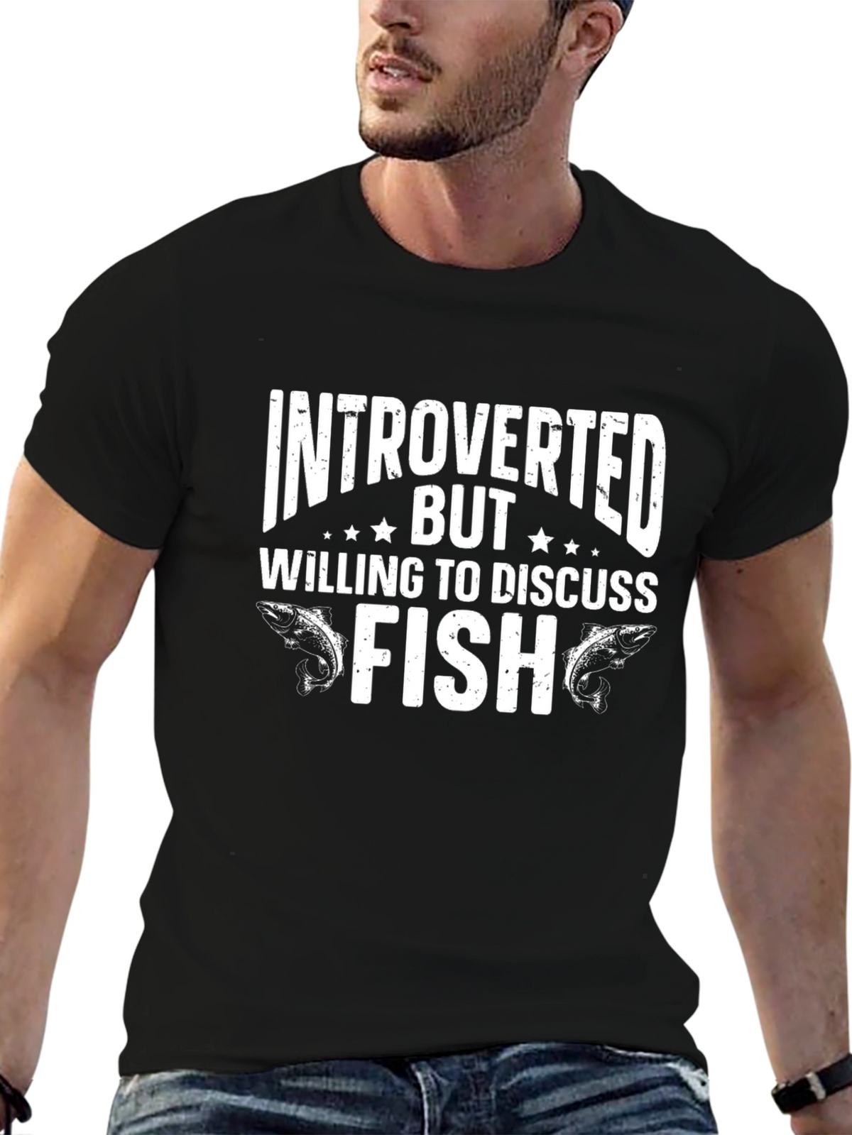 Introverted But Willing To Discuss Fish Graphic T-Shirt