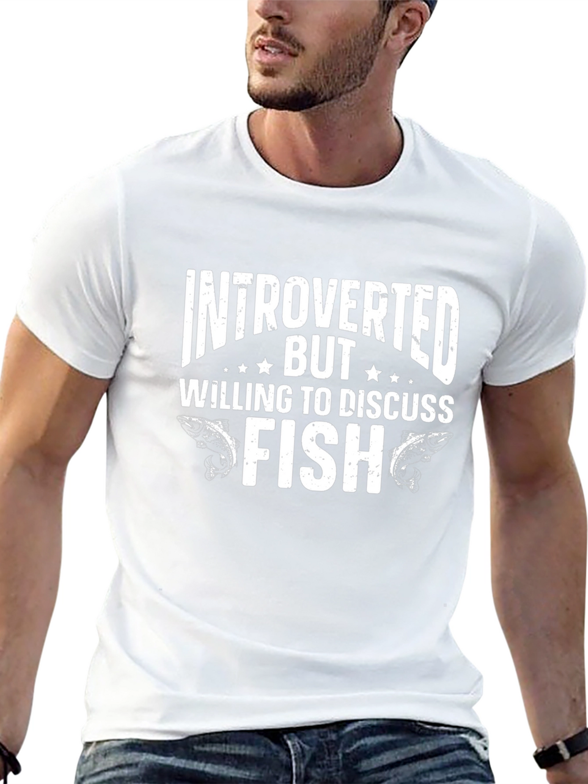 Introverted But Willing To Discuss Fish Graphic T-Shirt