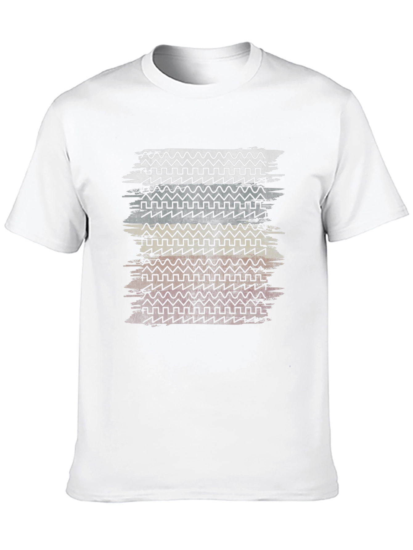 Retro Wave Pattern Mens T-Shirt