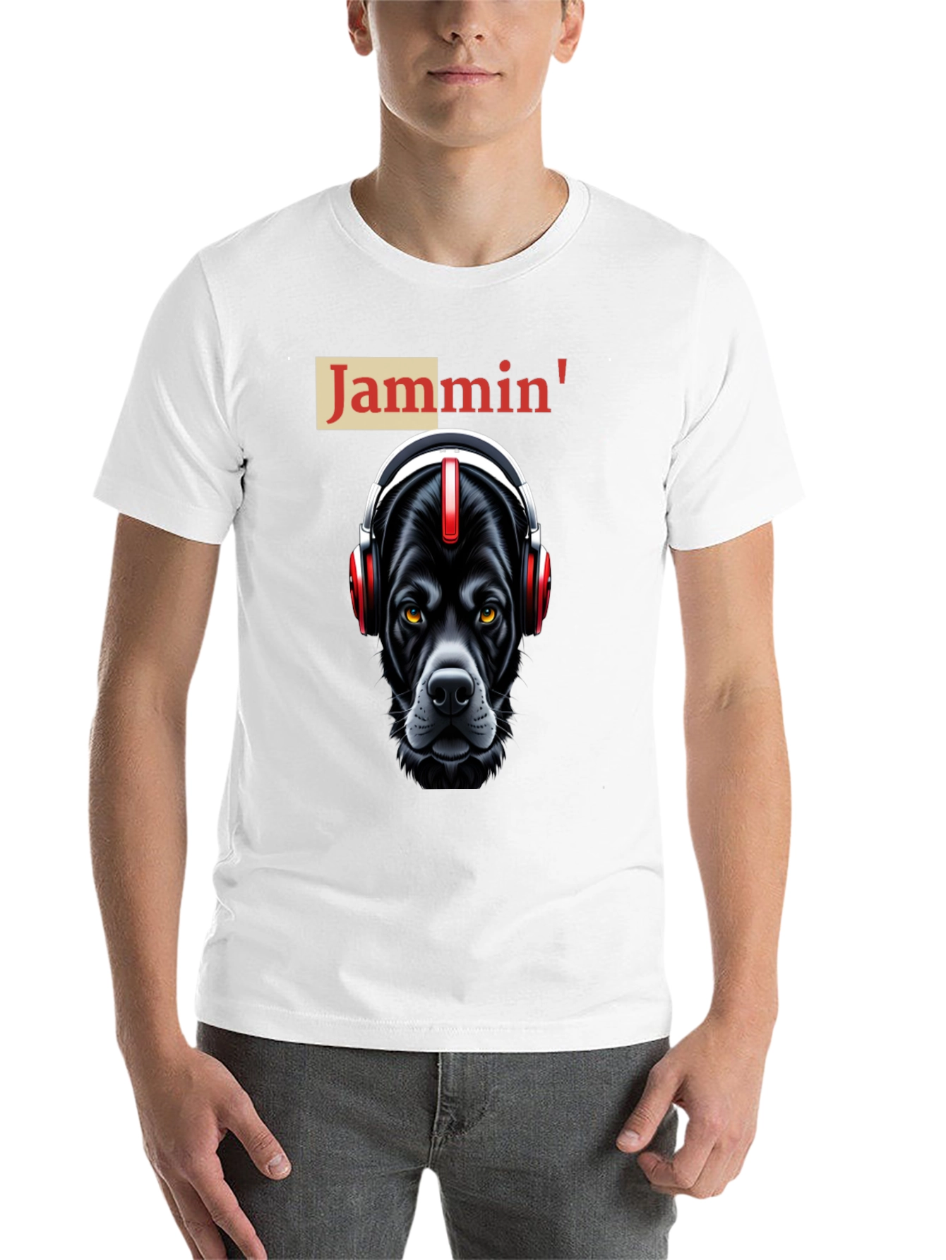 Jammin Dog T-Shirt: Cool Canine with Headphones