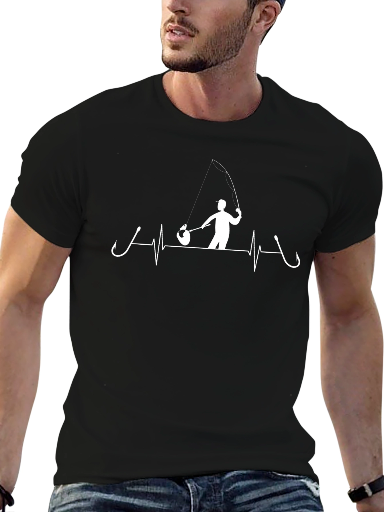 Fisherman Heartbeat T-Shirt