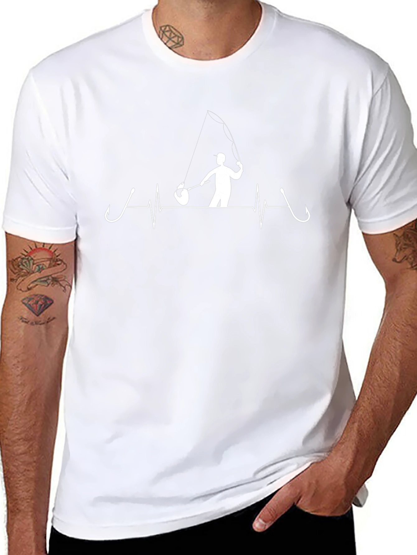 Fisherman Heartbeat T-Shirt