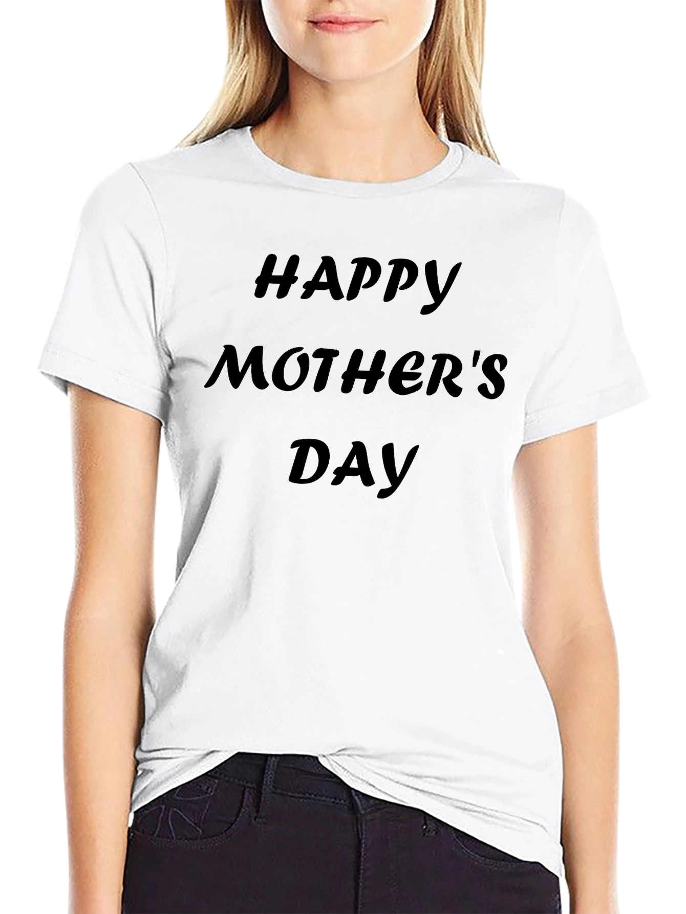 Happy Mothers Day T-Shirt - Black