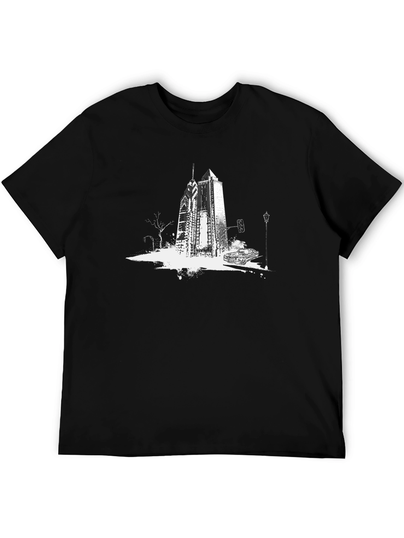 Cityscape Graphic Tee - Black
