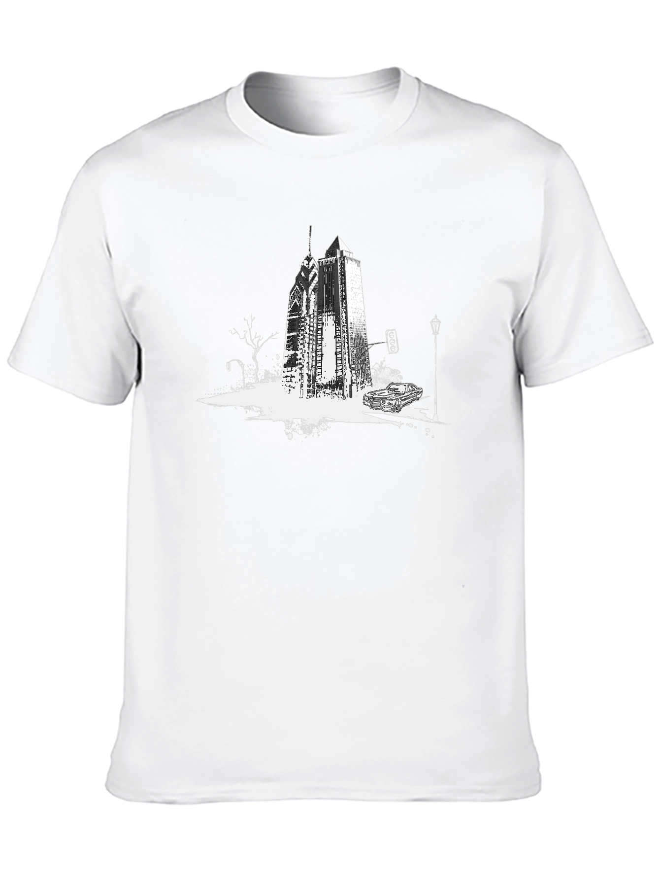 Cityscape Graphic Tee - Black
