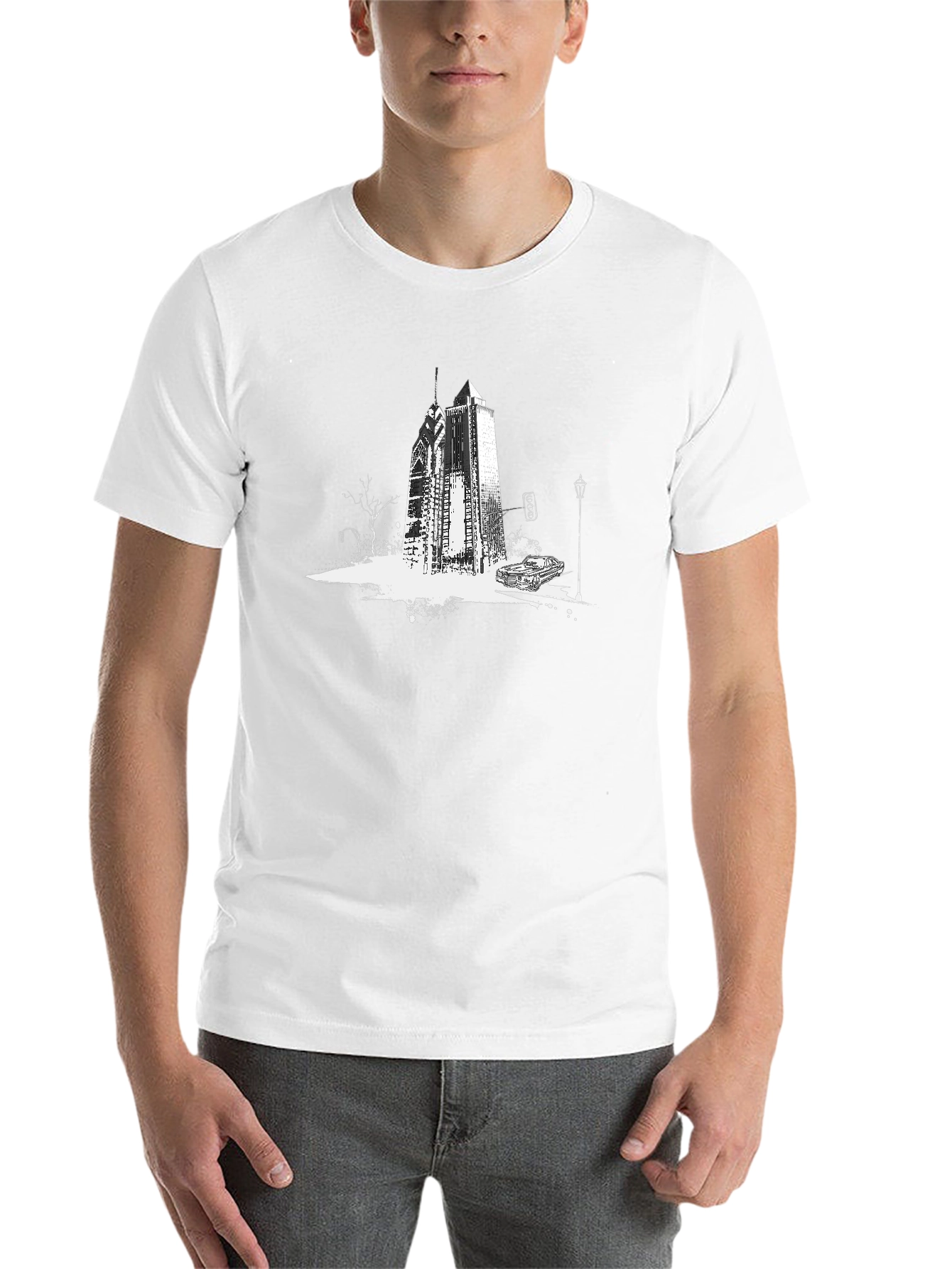 Cityscape Graphic Tee - Black