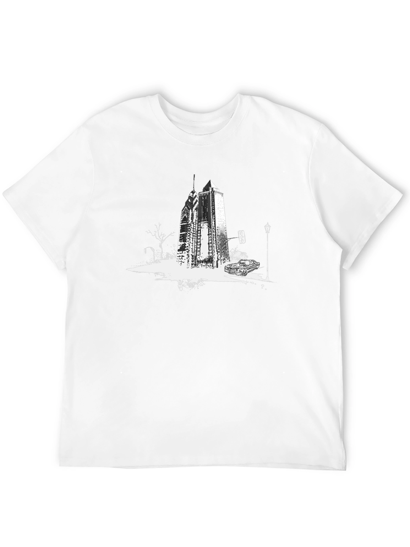 Cityscape Graphic Tee - Black