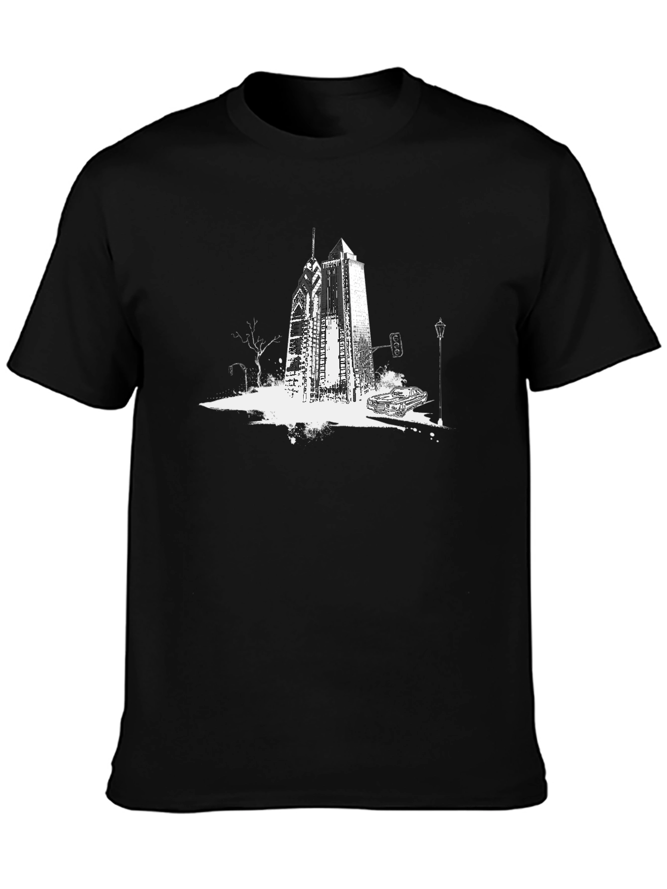 Cityscape Graphic Tee - Black