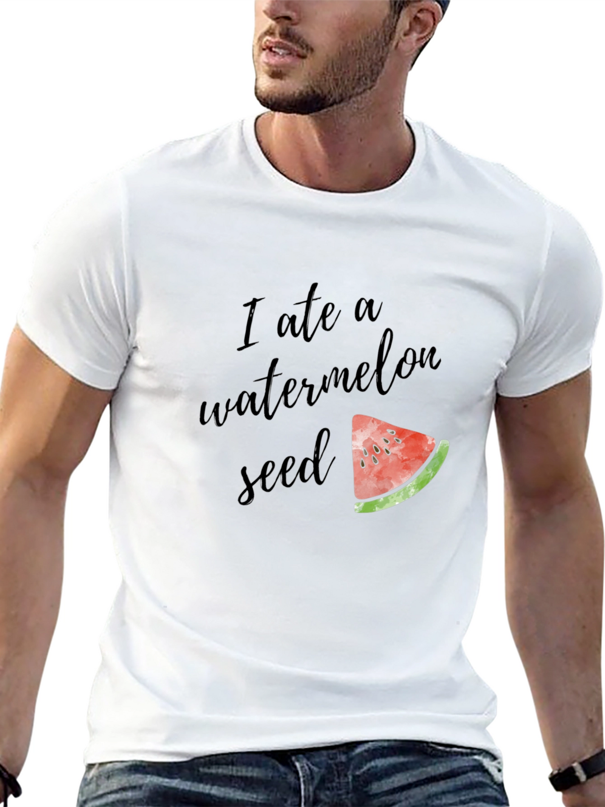 I Ate A Watermelon Seed Funny Graphic Tee