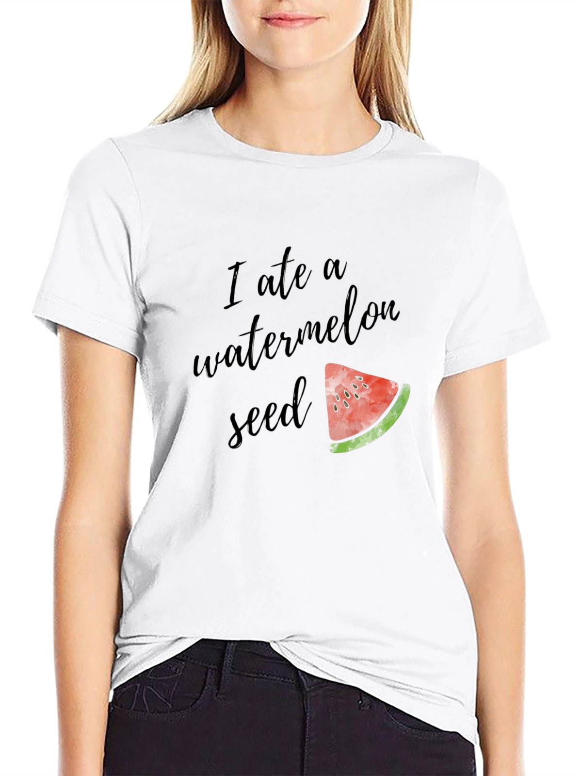 I Ate A Watermelon Seed Funny Graphic Tee