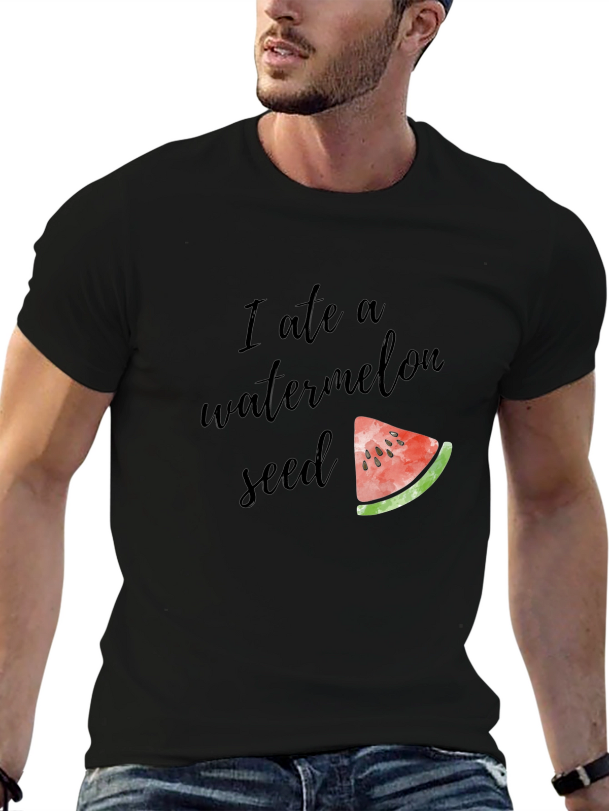 I Ate A Watermelon Seed Funny Graphic Tee