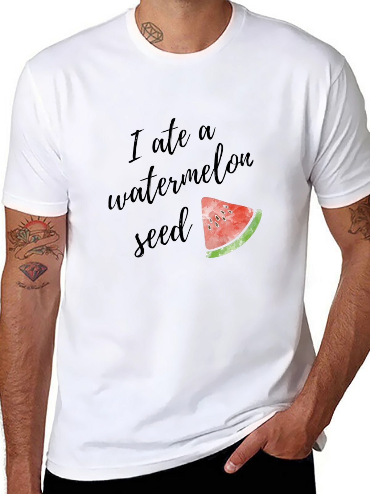 I Ate A Watermelon Seed Funny Graphic Tee