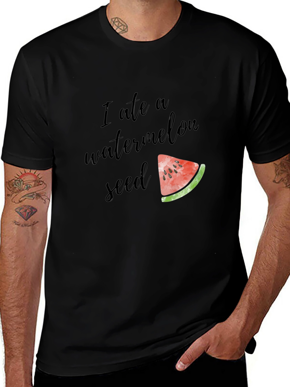 I Ate A Watermelon Seed Funny Graphic Tee
