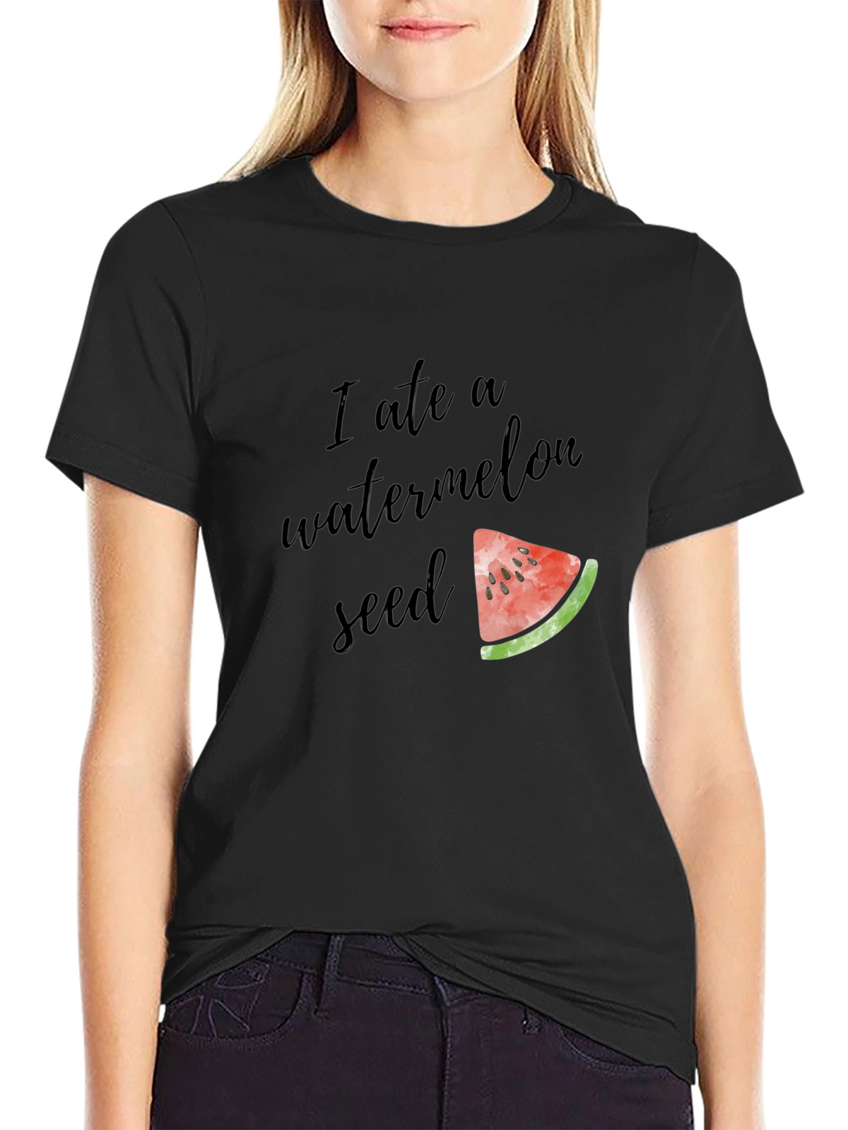 I Ate A Watermelon Seed Funny Graphic Tee