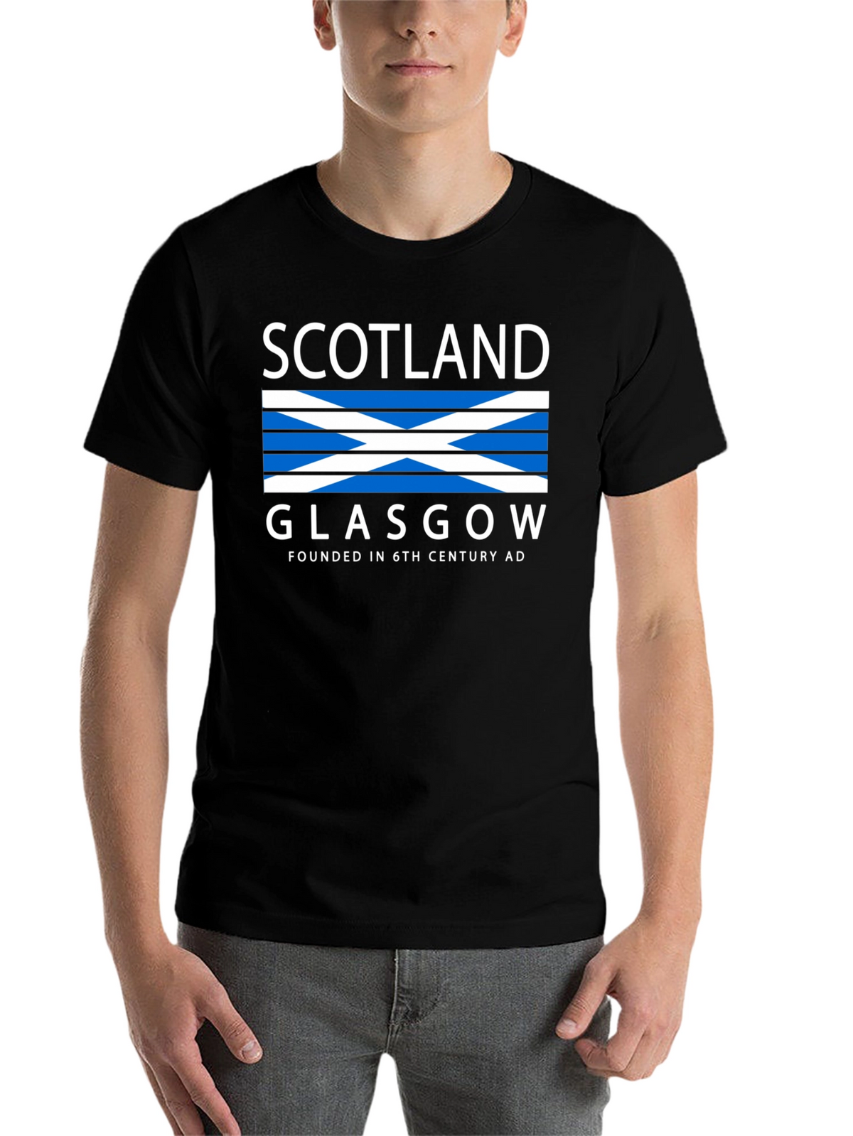 Scotland Glasgow Graphic Tee - Black