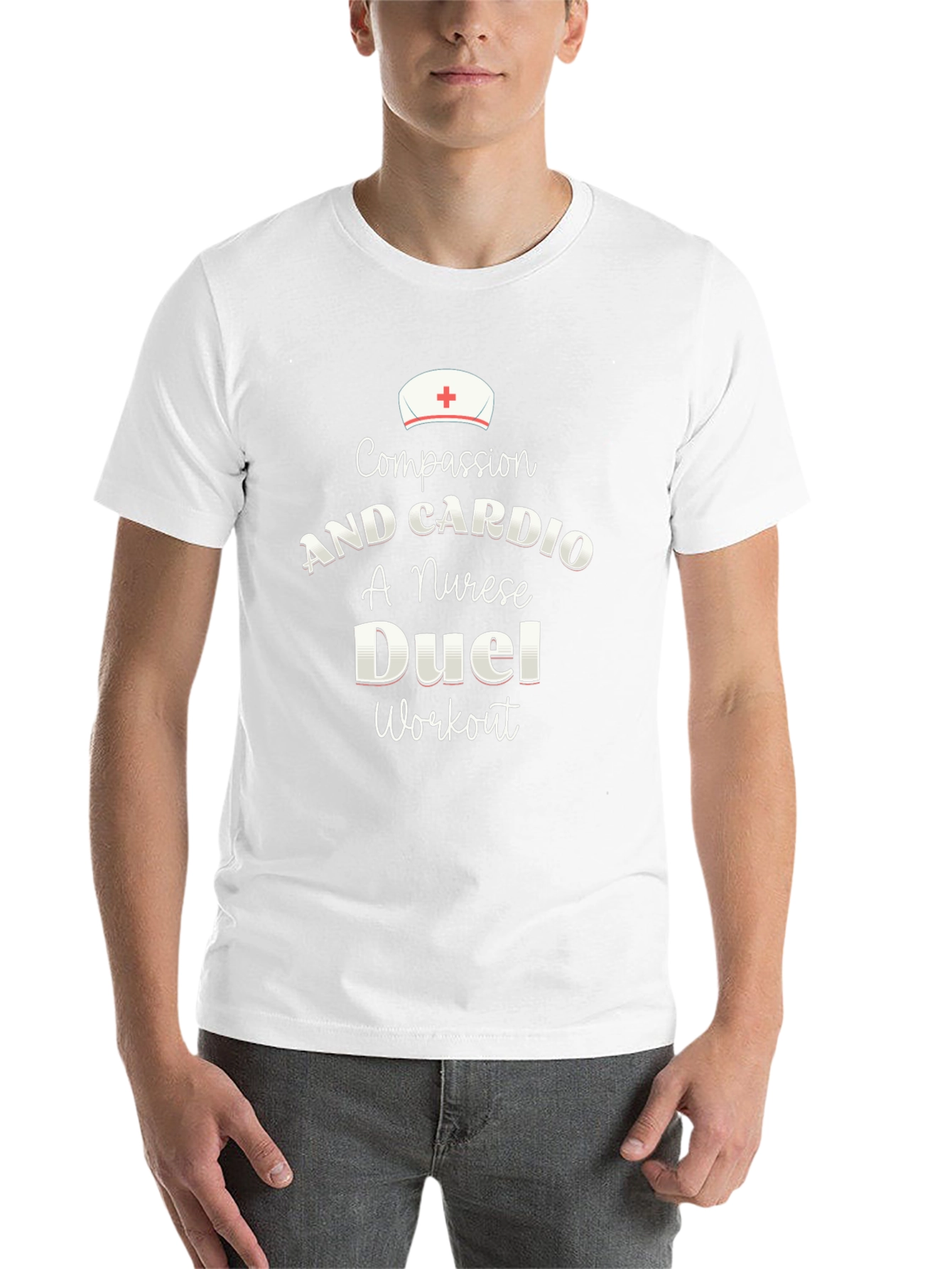 Compassion & Cardio Nurse Workout T-Shirt