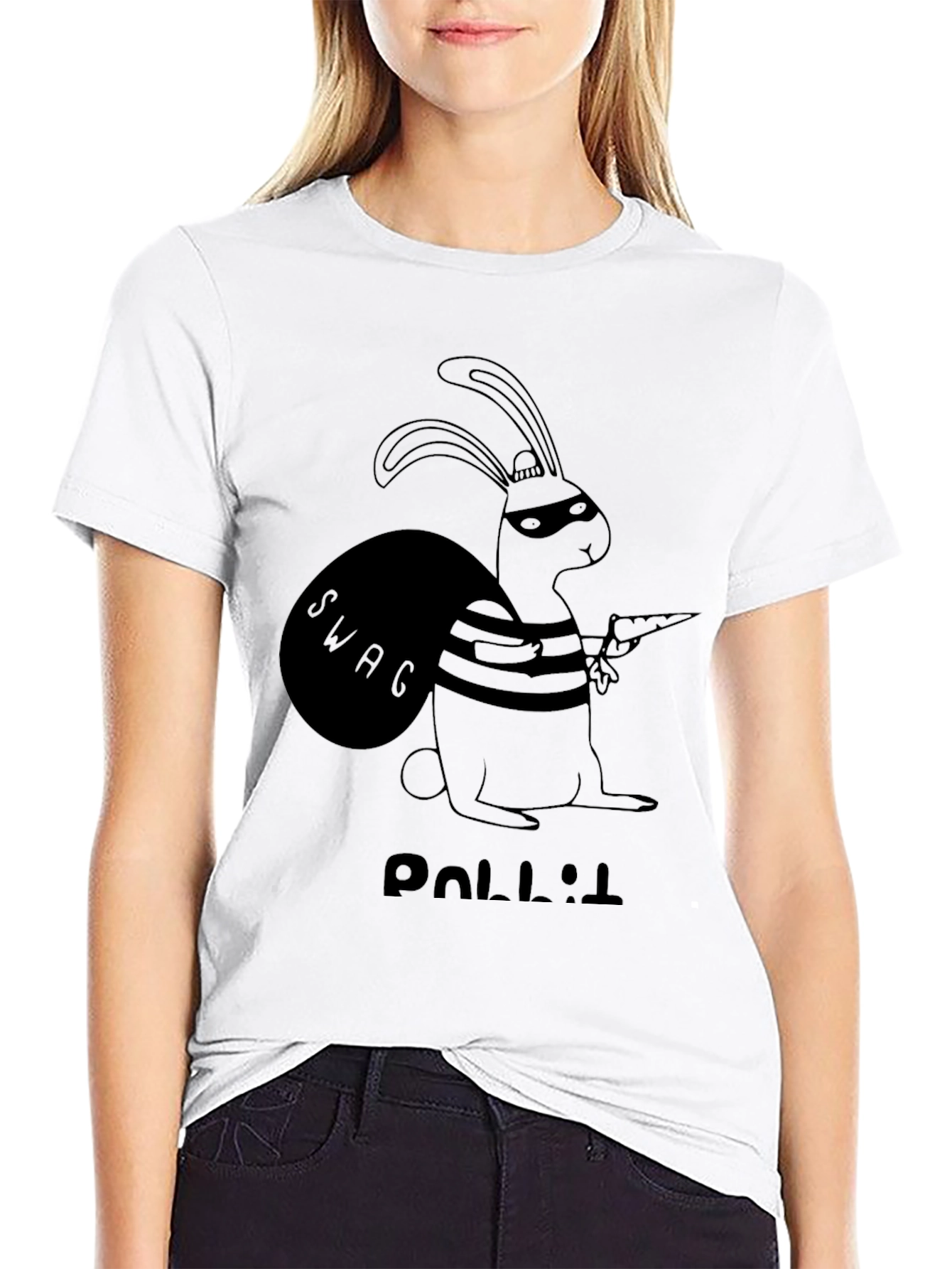 Rabbit Thief Black T-Shirt