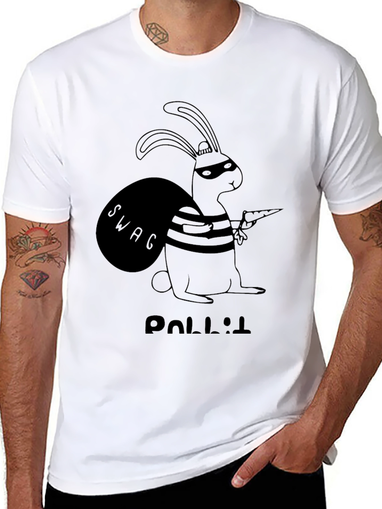 Rabbit Thief Black T-Shirt