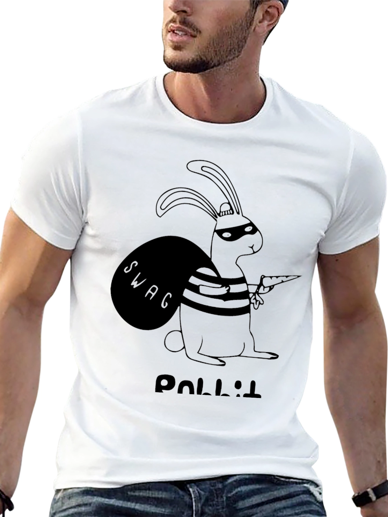 Rabbit Thief Black T-Shirt