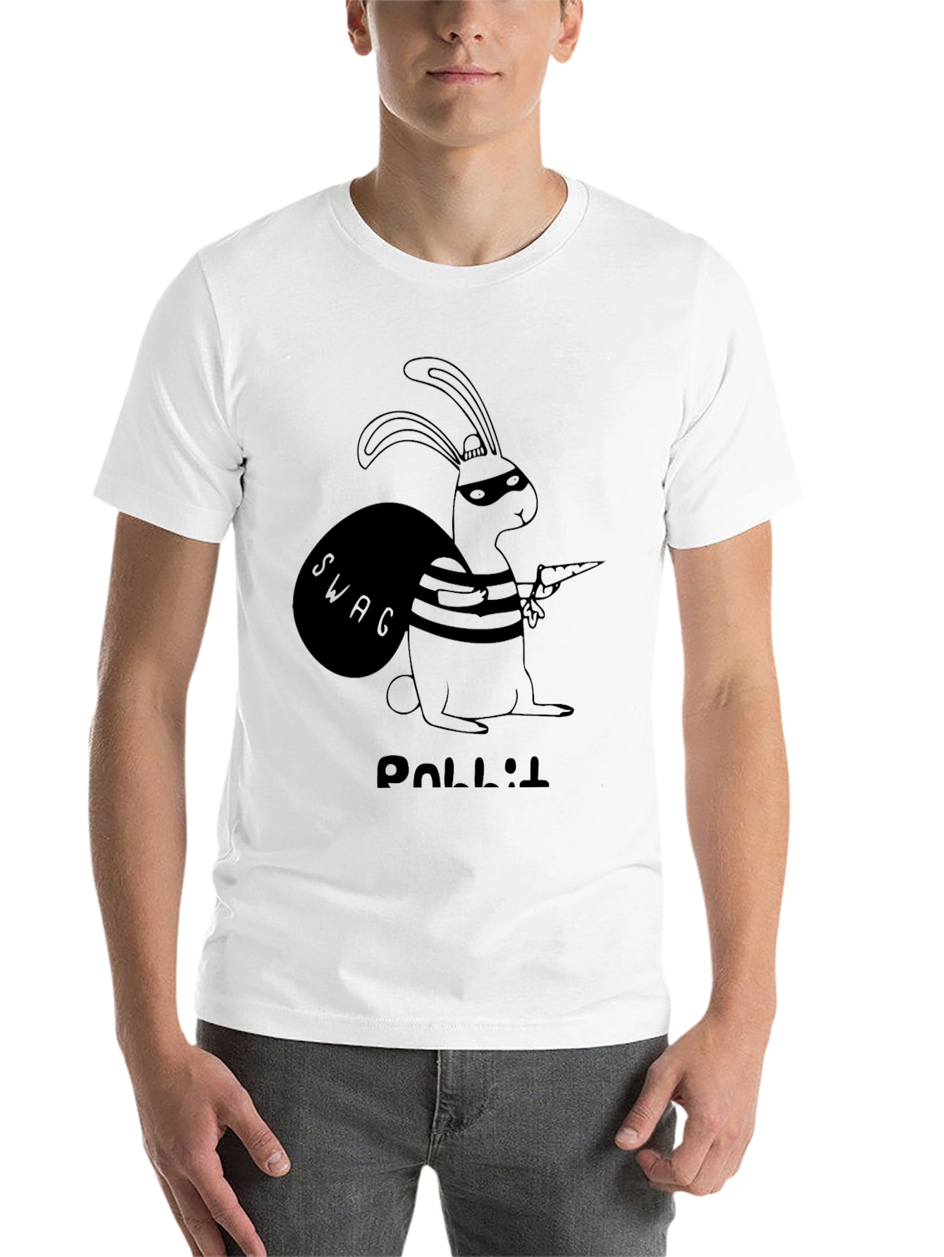 Rabbit Thief Black T-Shirt