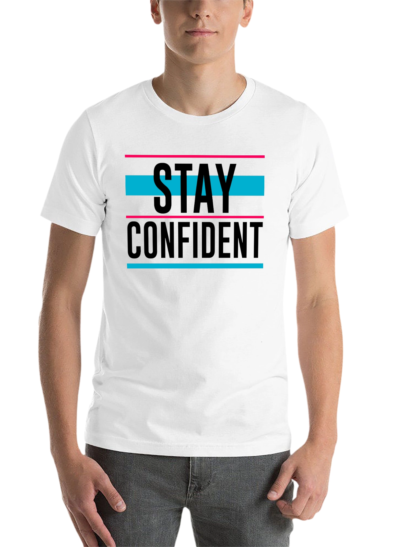 Stay Confident Graphic T-Shirt - Black