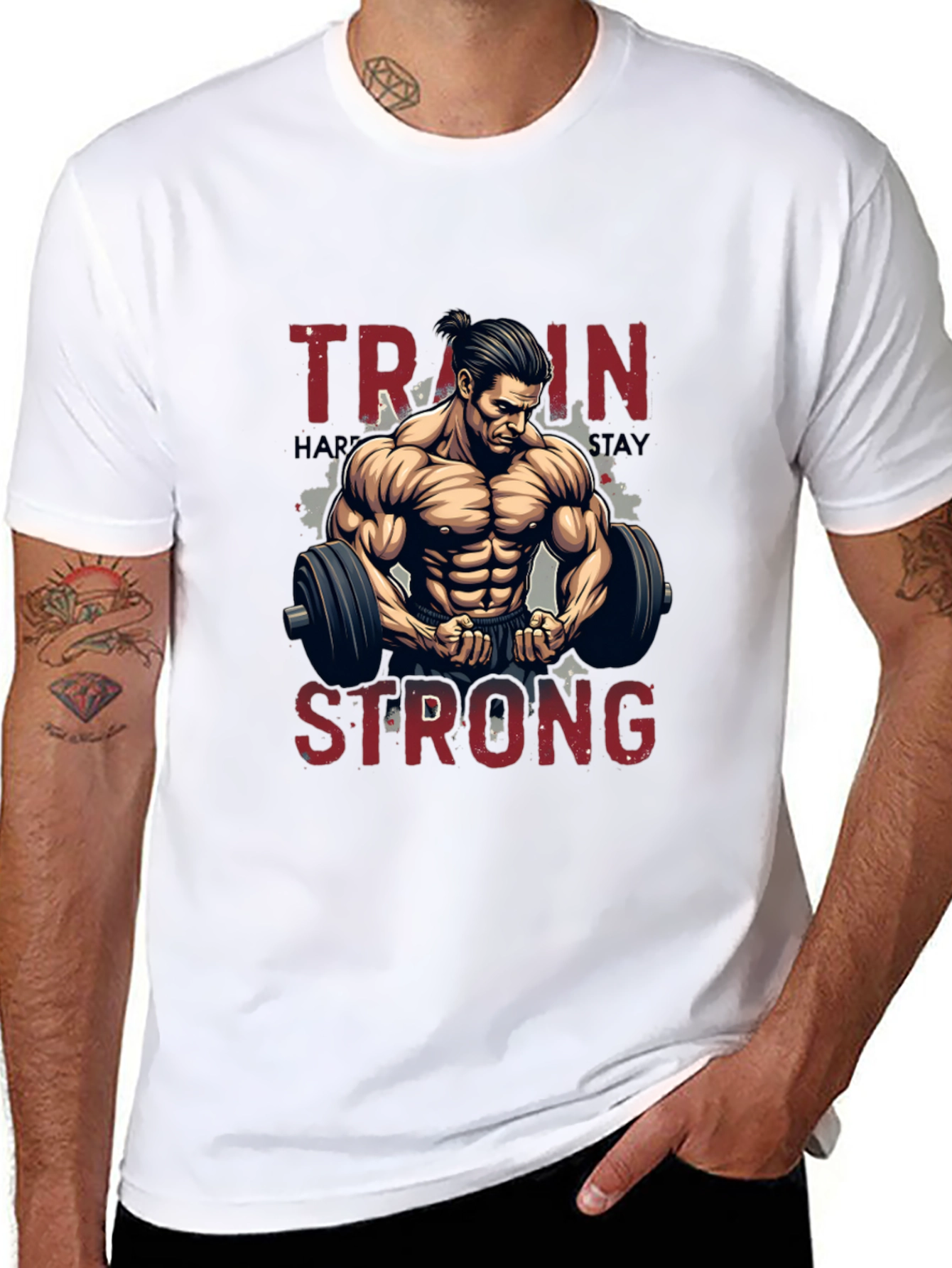 Train Strong Graphic Tee - Black