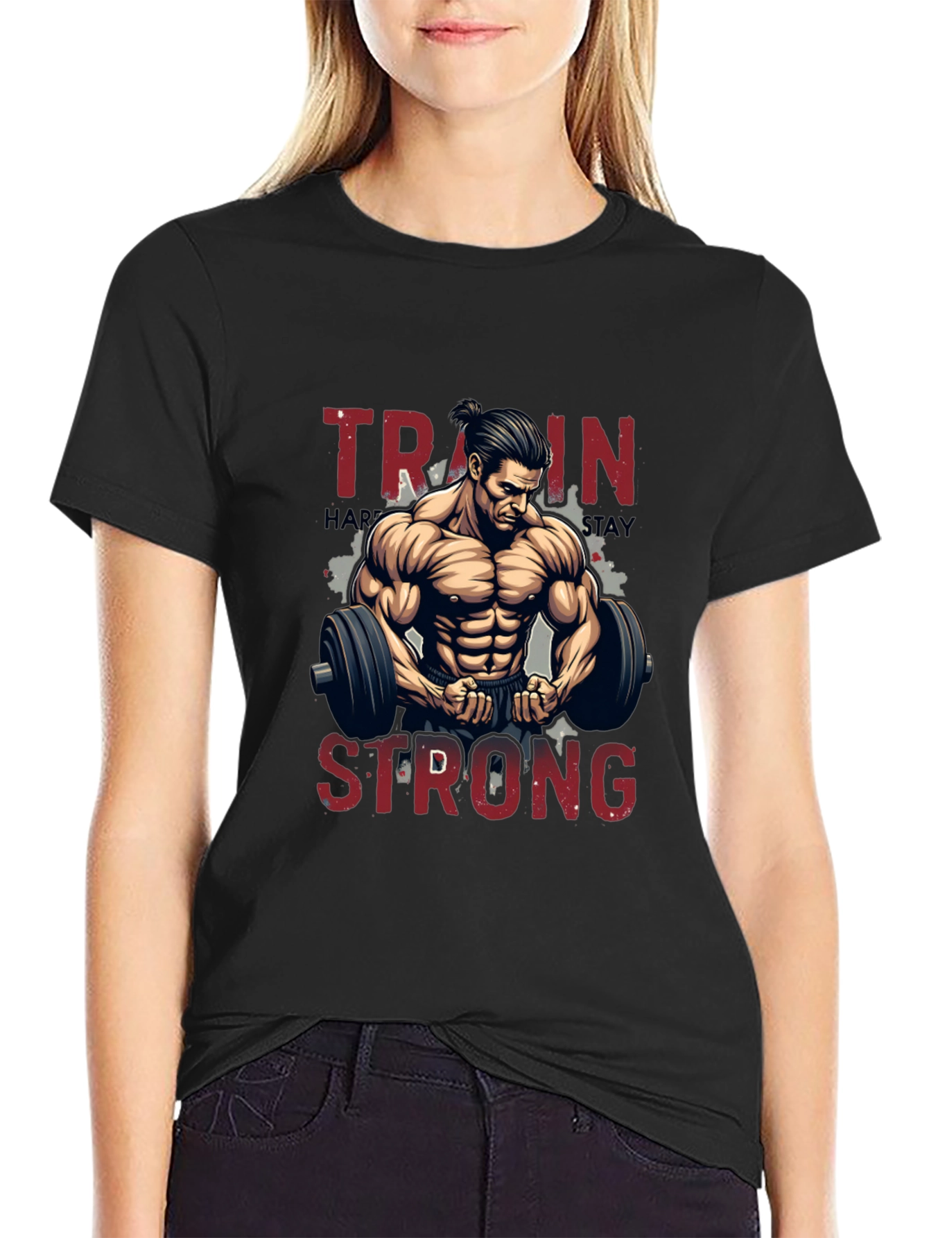 Train Strong Graphic Tee - Black