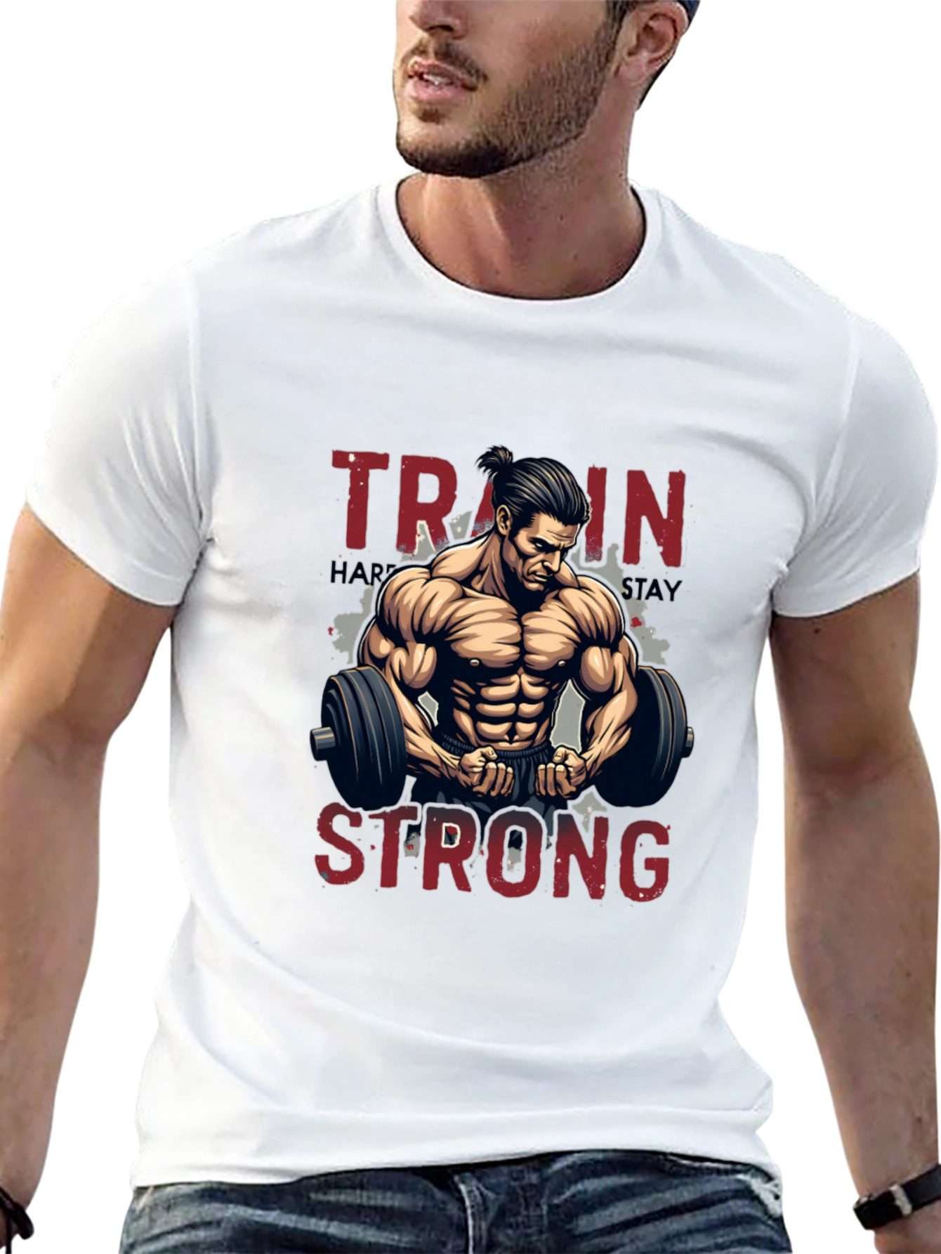 Train Strong Graphic Tee - Black