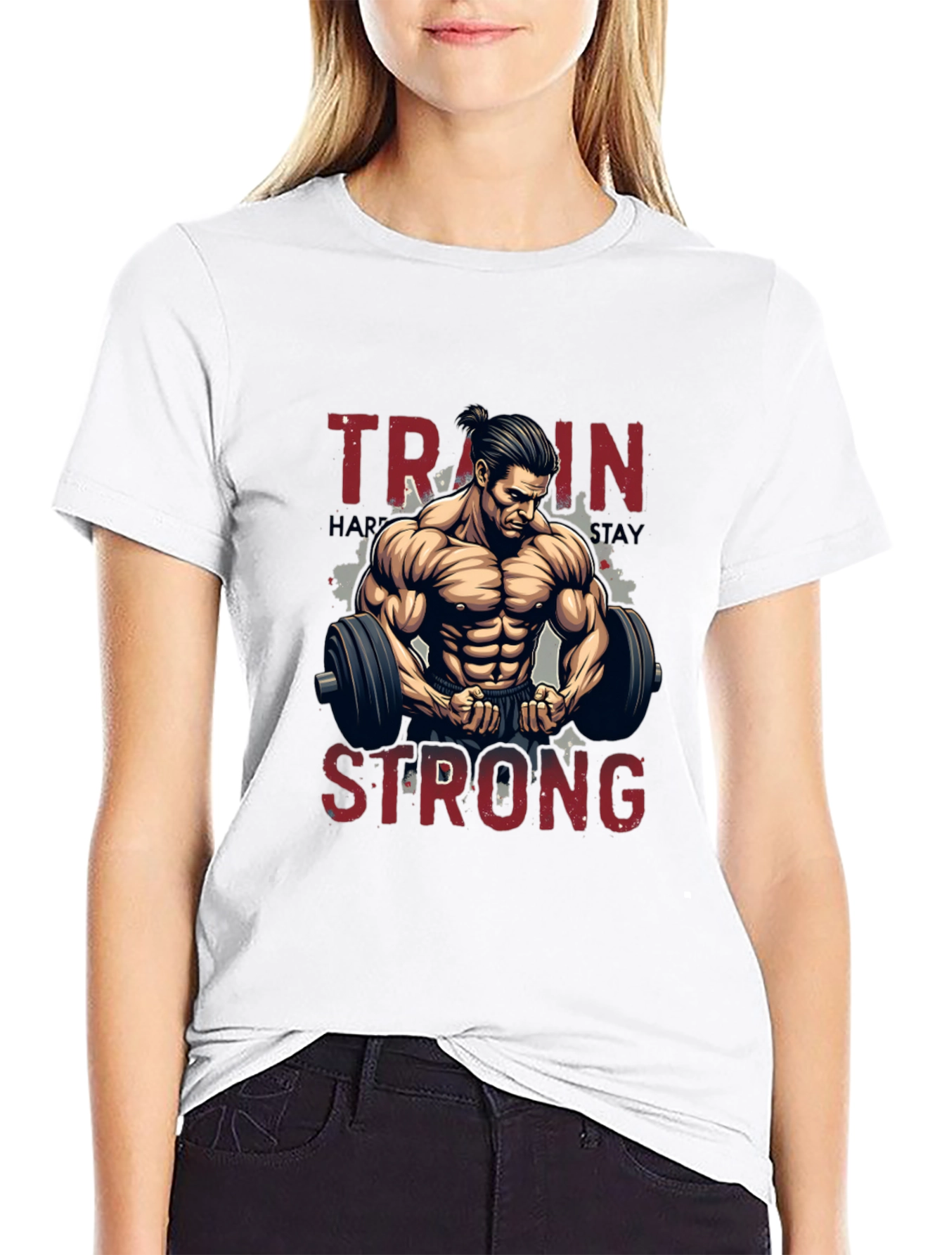 Train Strong Graphic Tee - Black