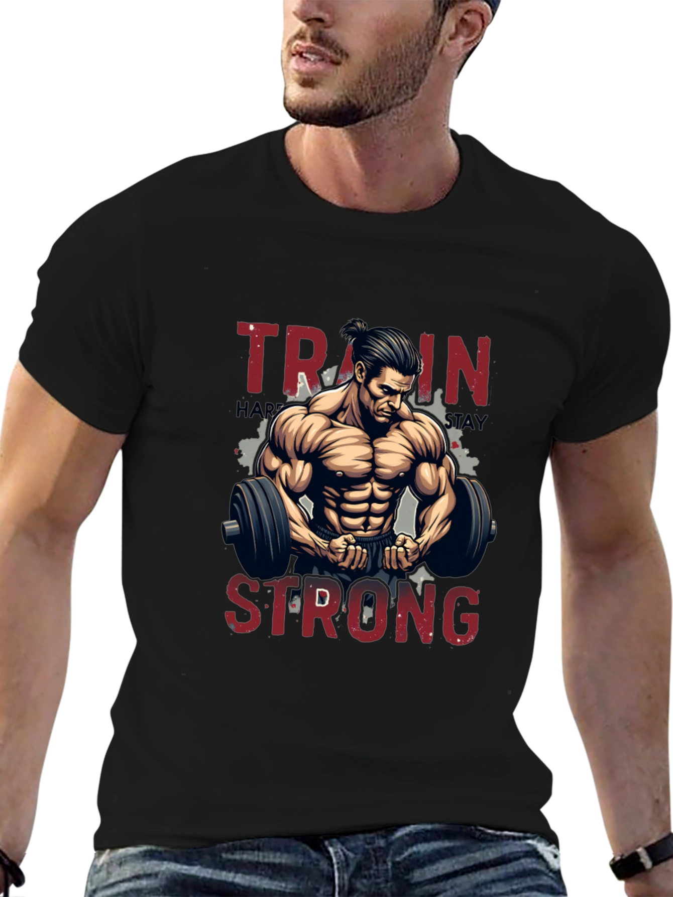 Train Strong Graphic Tee - Black