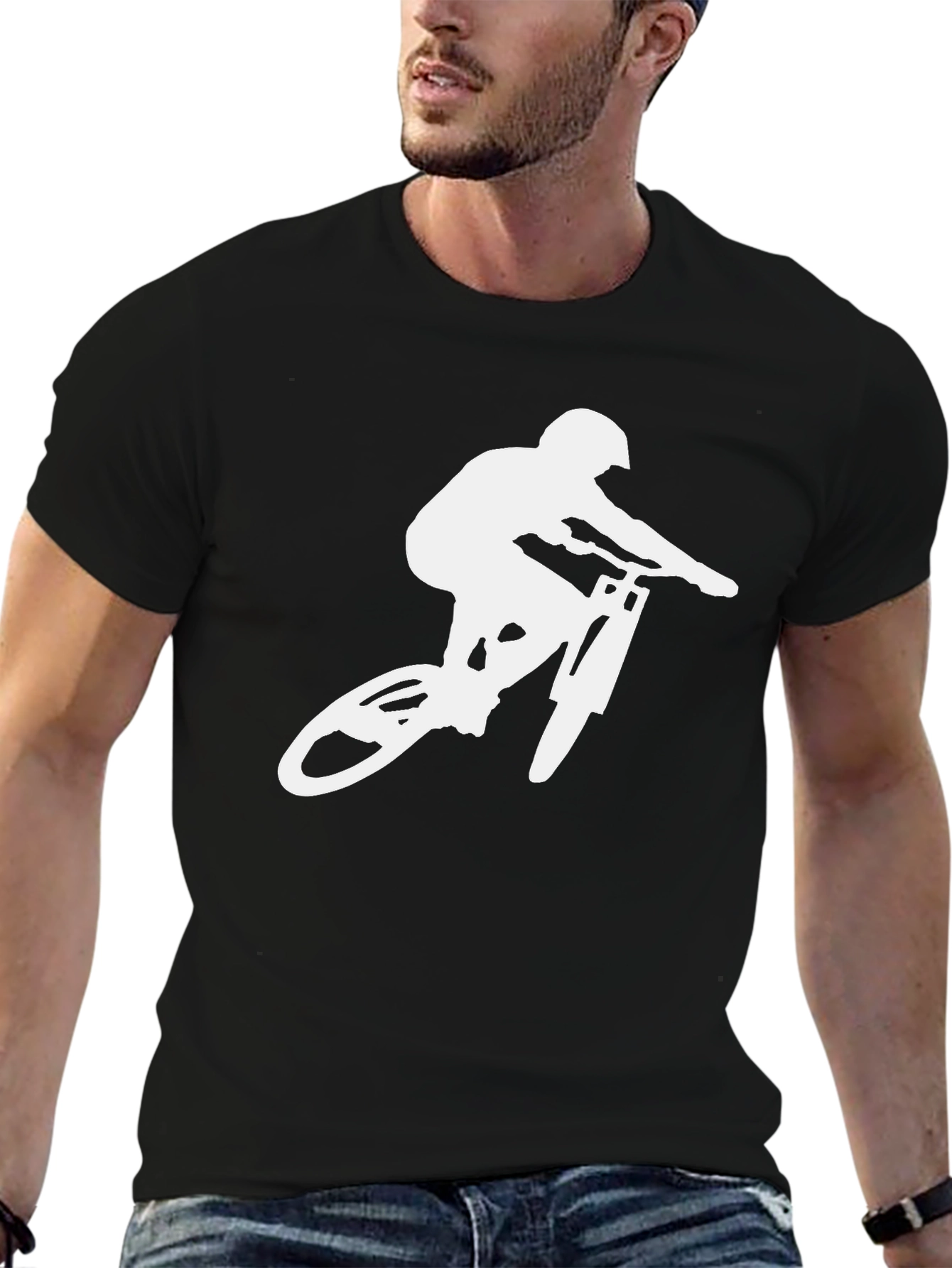 Mountain Biker Graphic Tee - Black