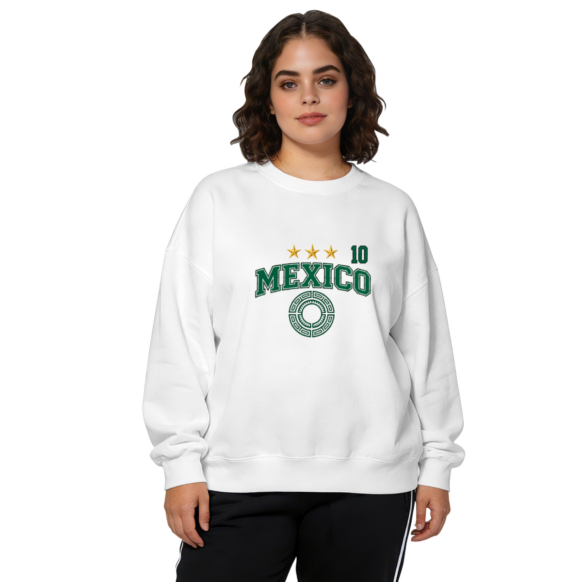 Mexico 10 Aztec Ornament Sport Crewneck Sweatshirt