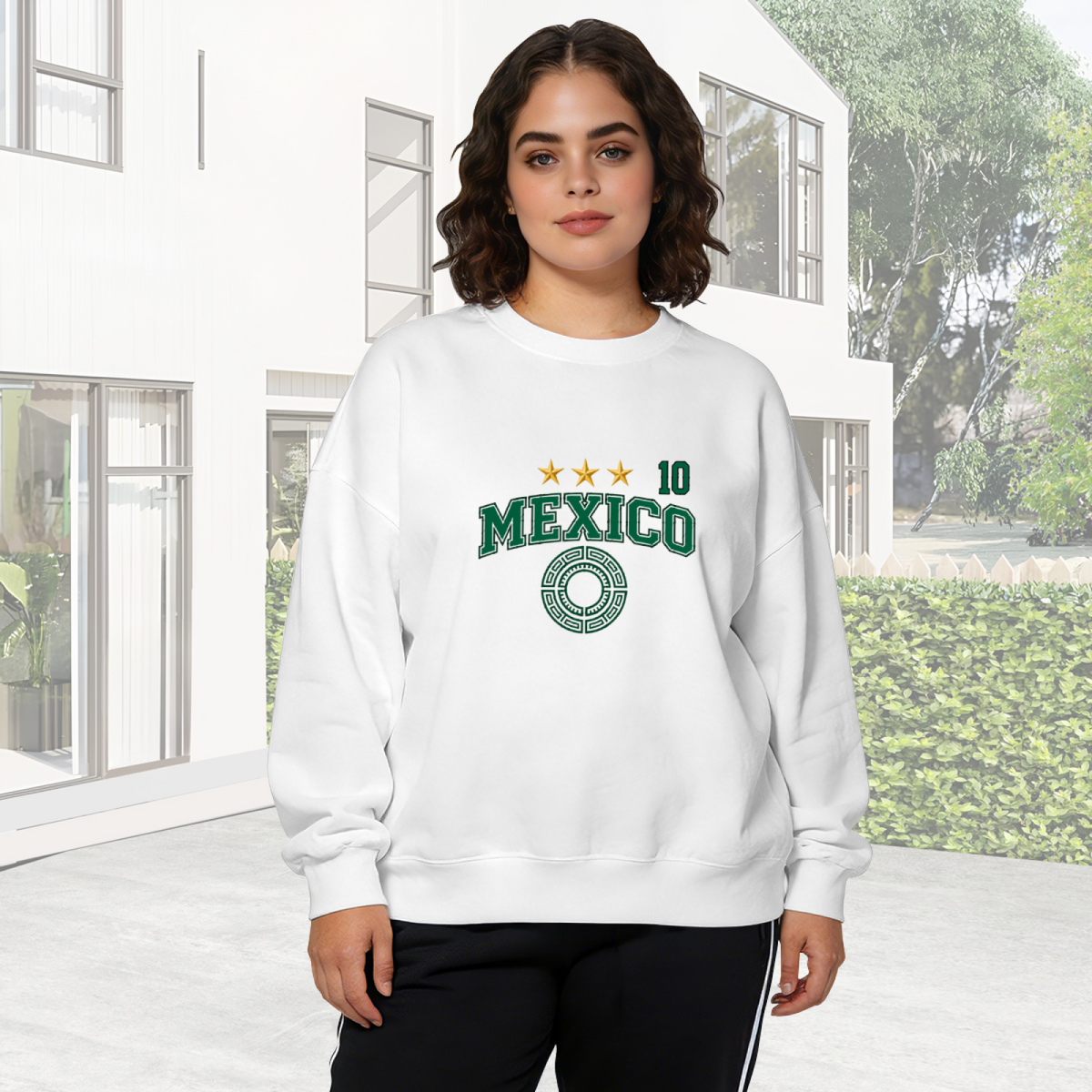 Mexico 10 Aztec Ornament Sport Crewneck Sweatshirt
