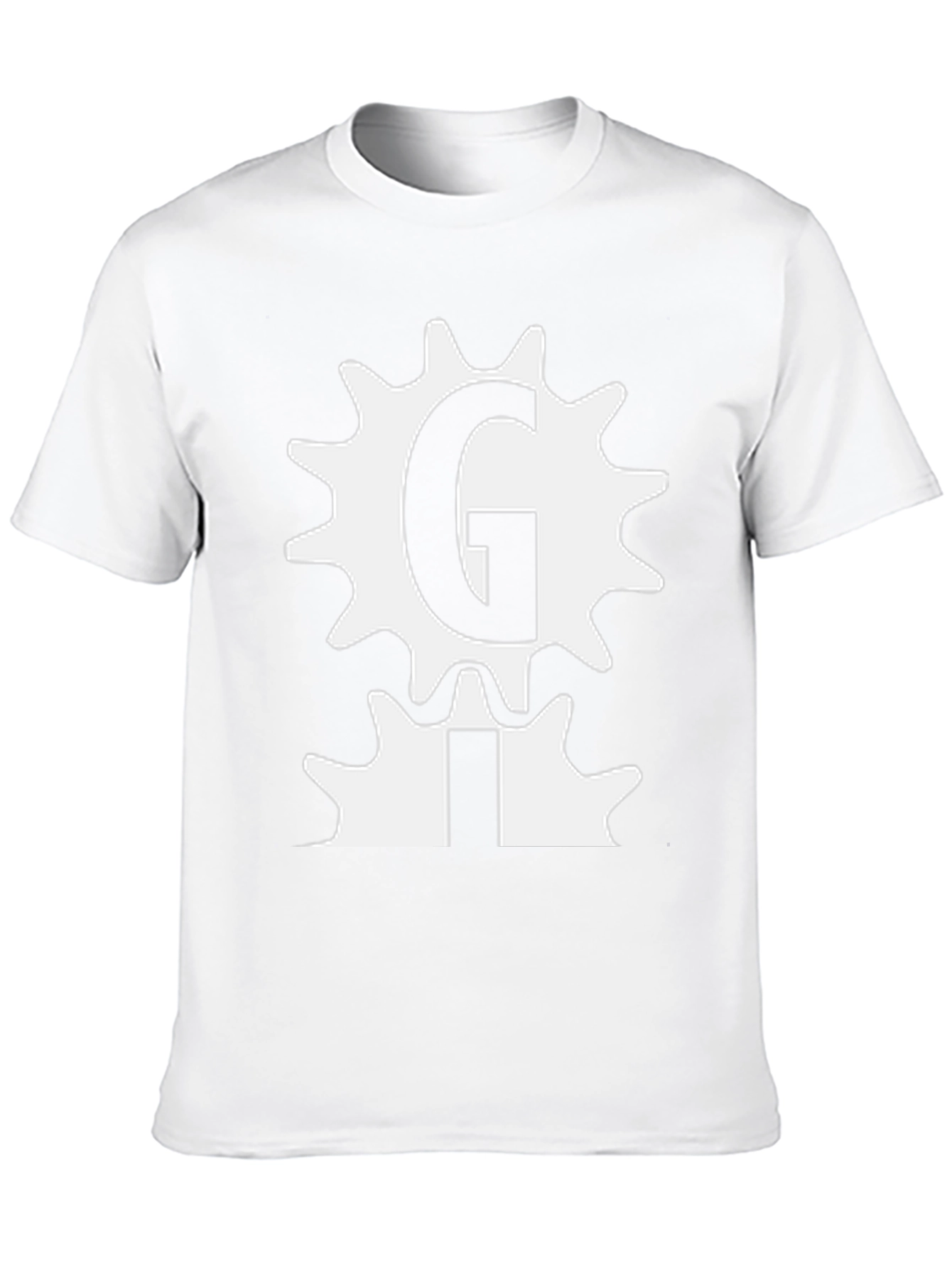 Gear Letter Graphic Black Tee
