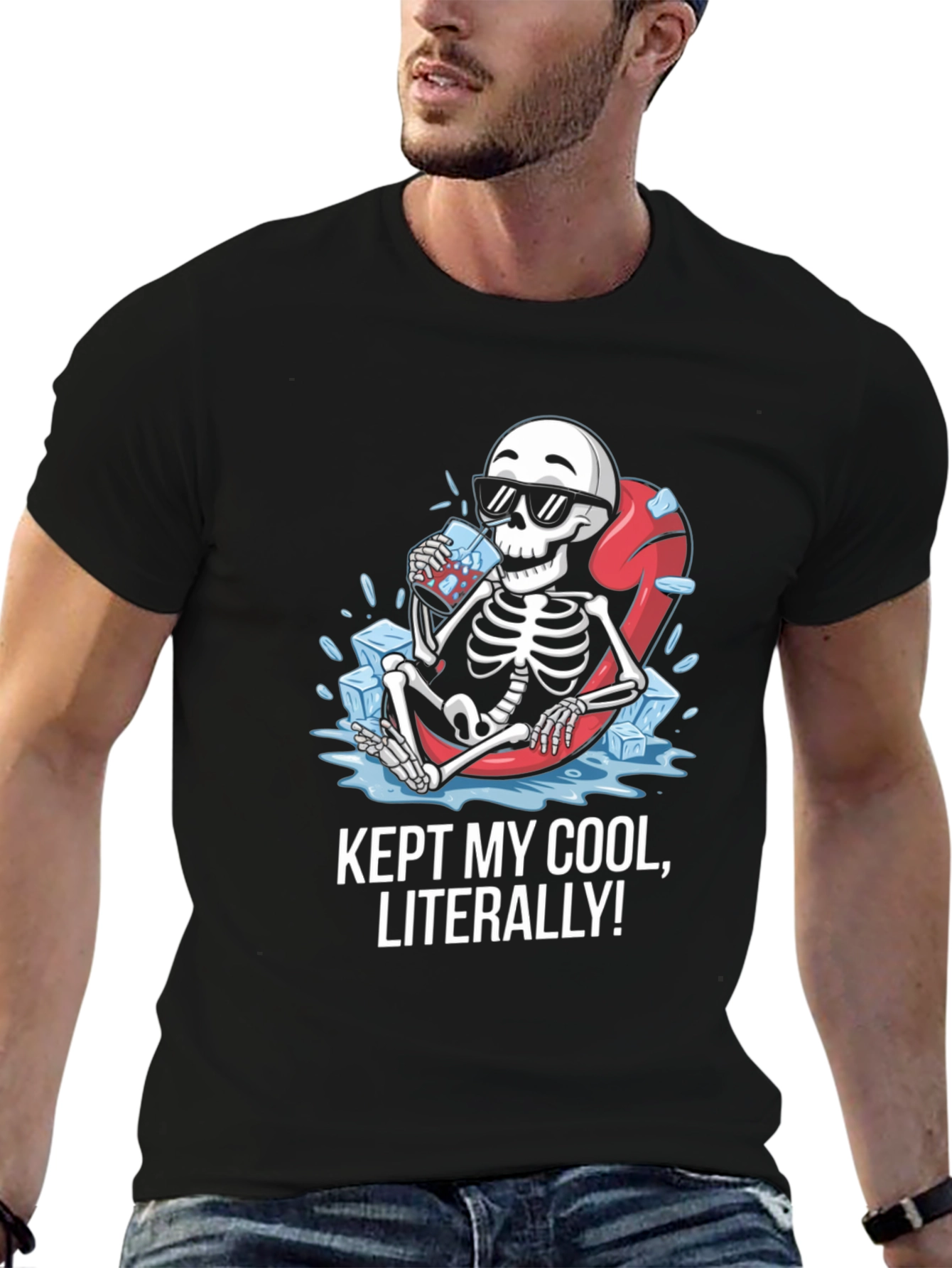 Cool Skeleton Graphic T-Shirt