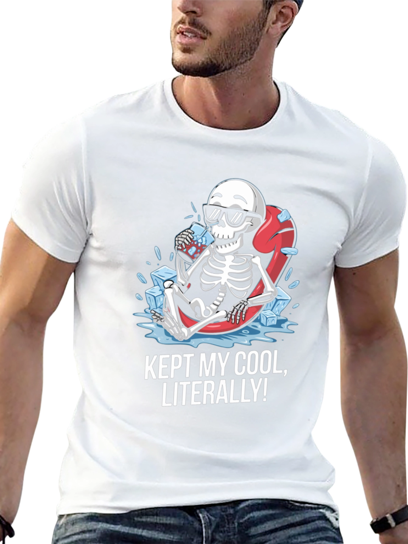 Cool Skeleton Graphic T-Shirt