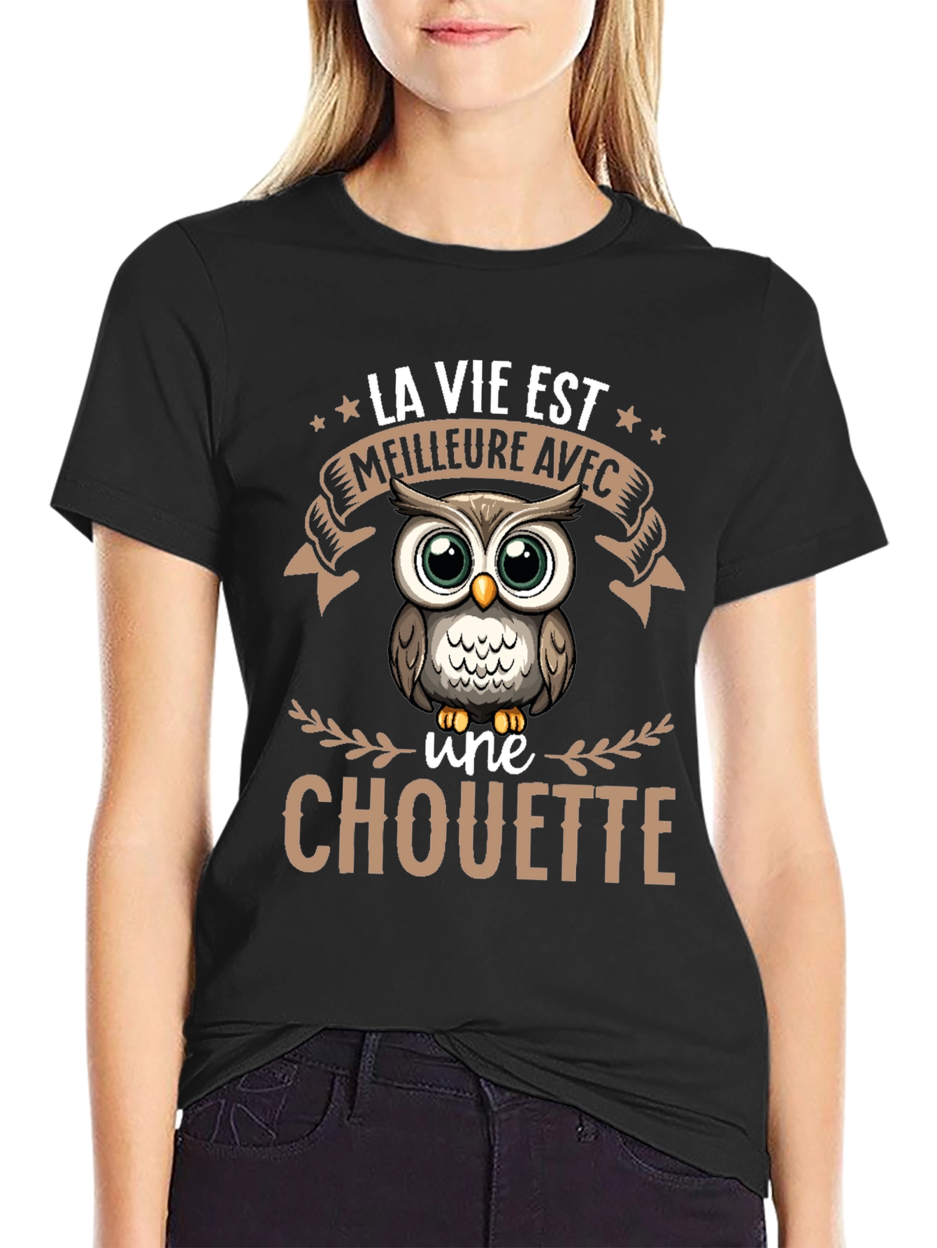 Owl T-Shirt: La Vie Est Meilleure Avec une Chouette