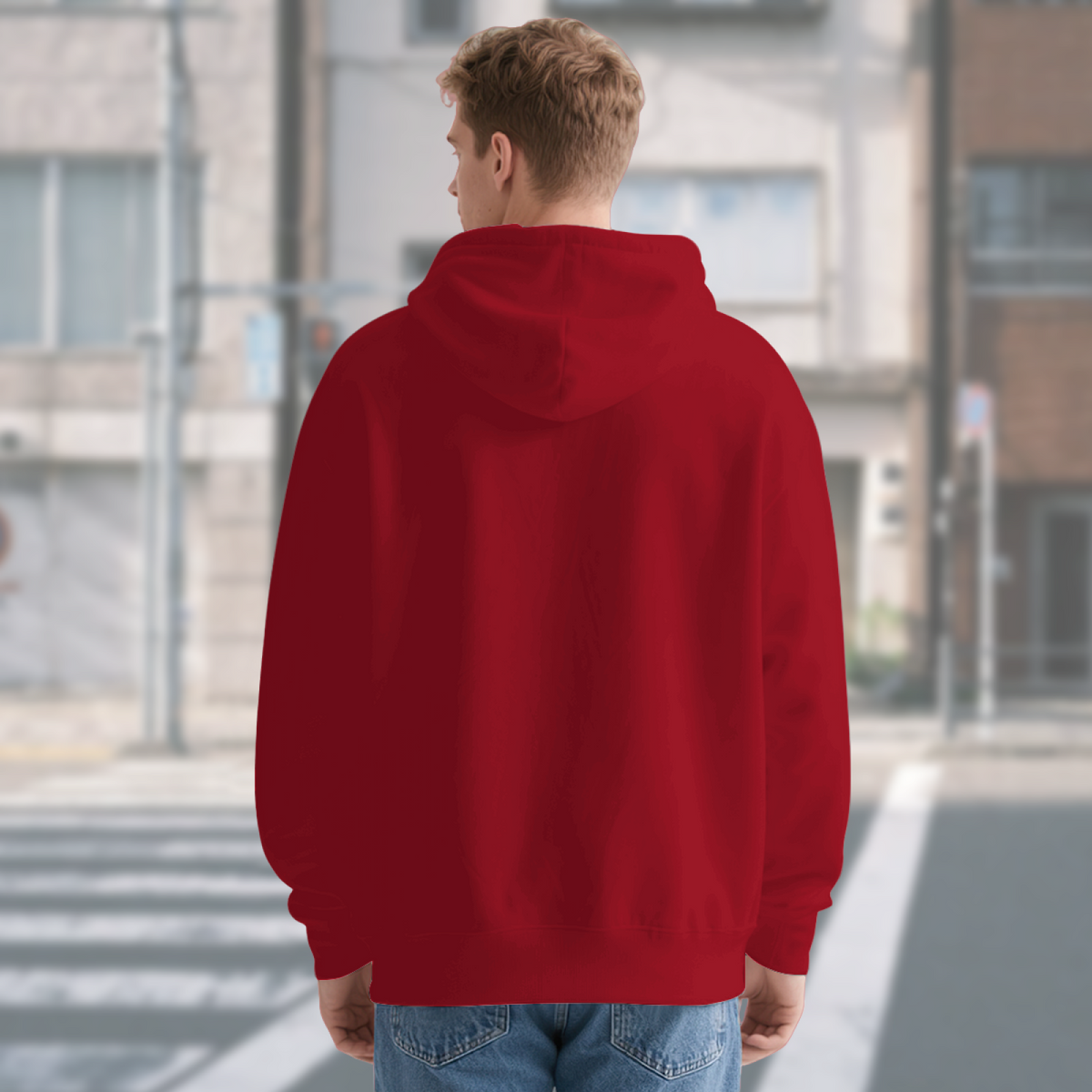 Sarcastic Rude Quote Red Hoodie, Men Funny Statement Cozy Street Top